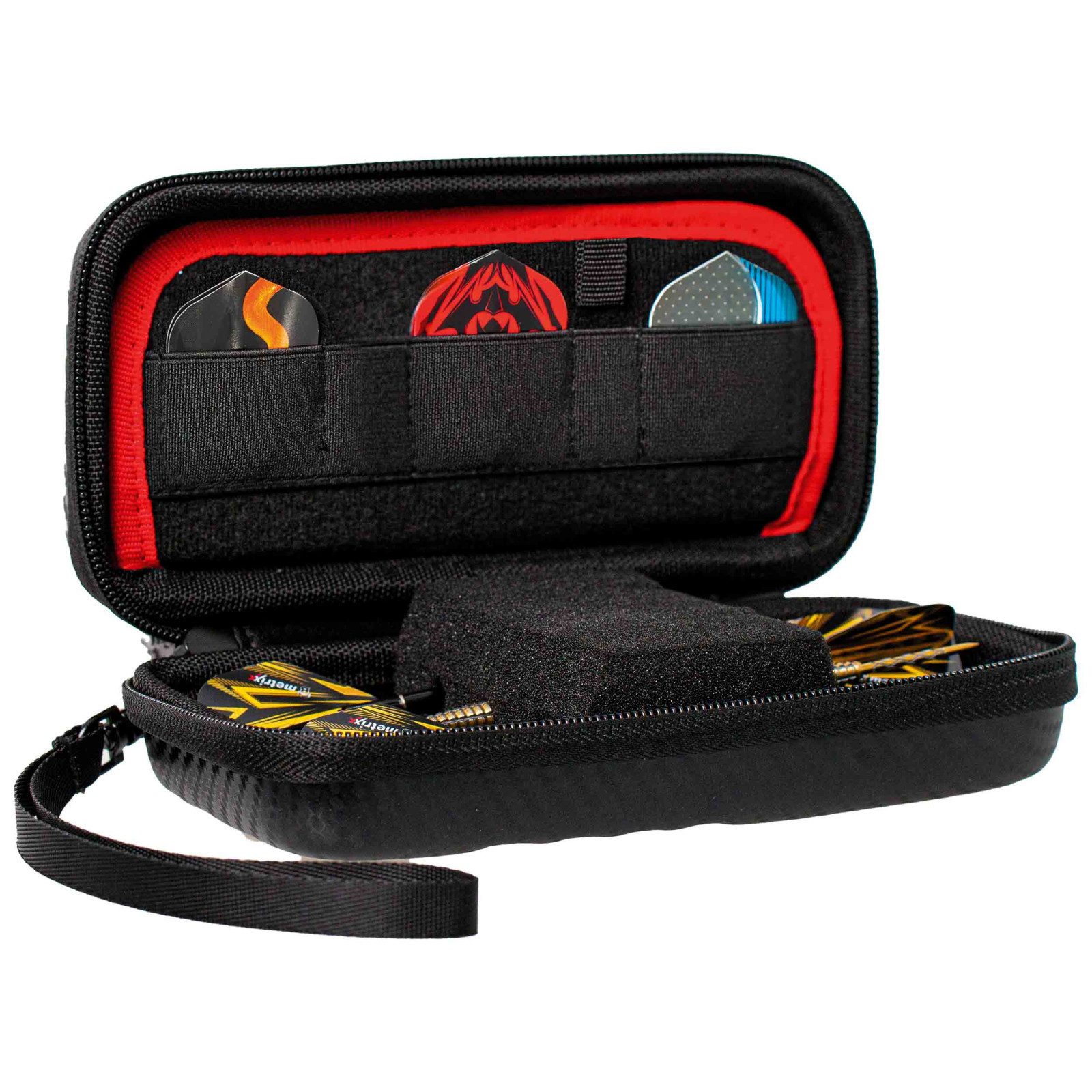 BULL'S Dartpfeil Bull's Dart Tasche Hardcase Orbis S, Carbon schwarz, 190x80x50mm, Sehr robust, aber auch elastisch