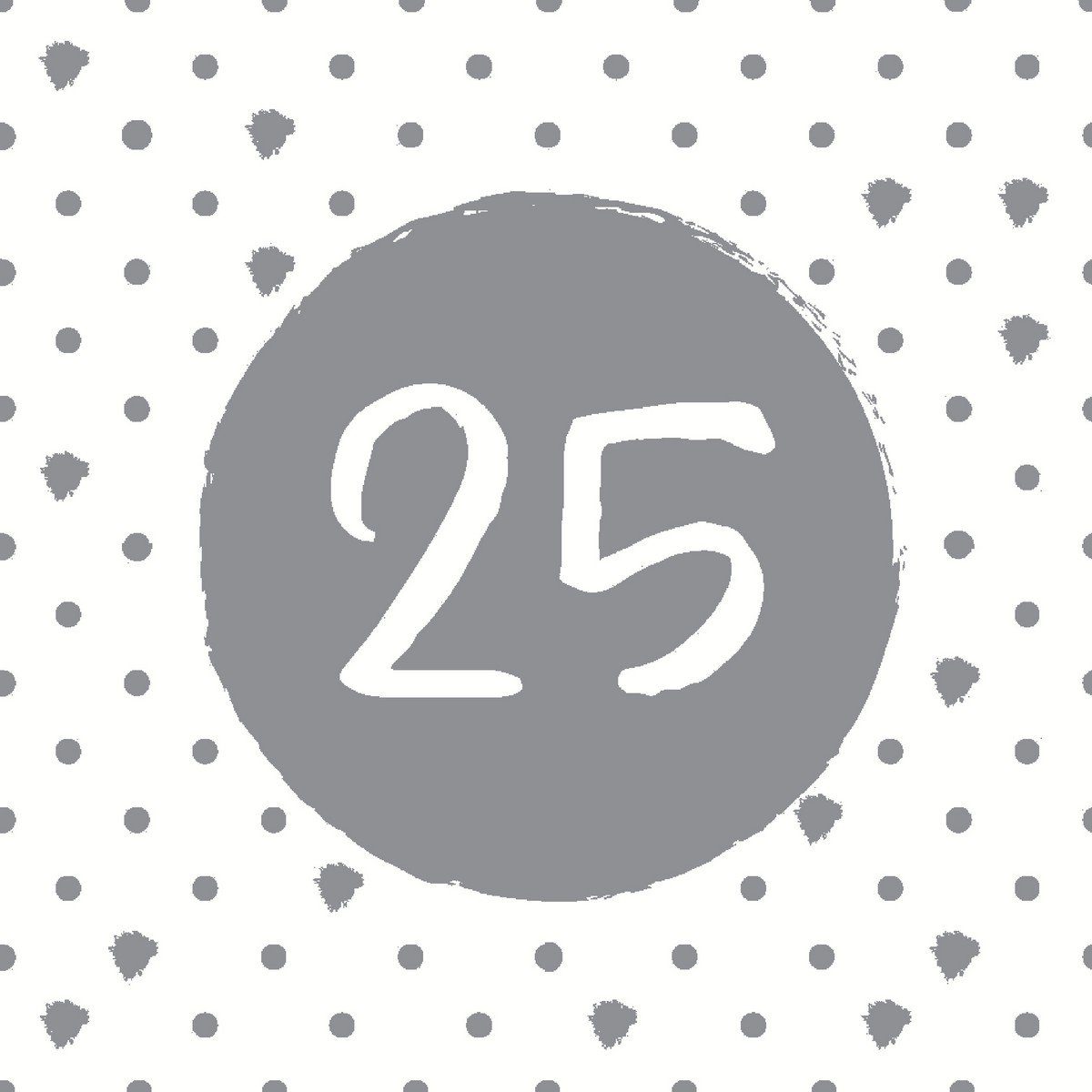 HOME FASHION Papierserviette 20 Servietten 25th Birthday 33x33cm, (20 St)