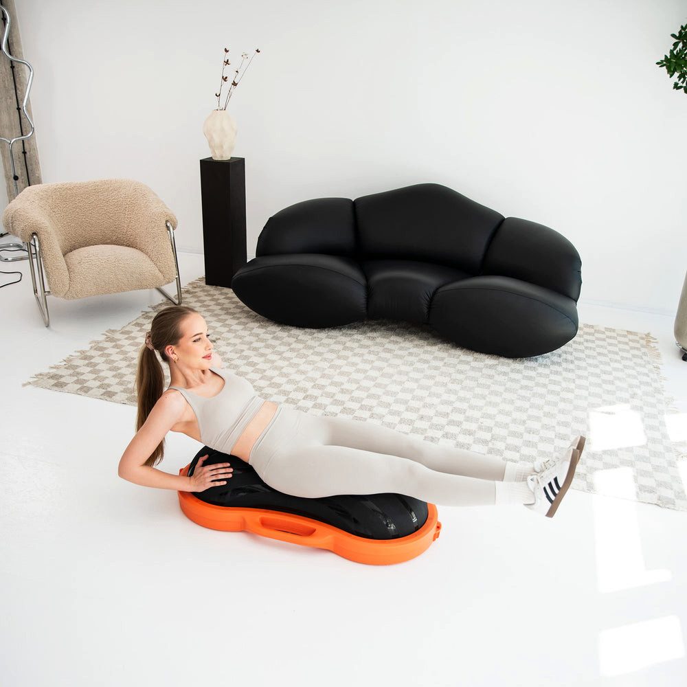 HMS Premium Balanceboard Multifunktions Balance Plattform, Widerstandsbänder und Liegestützgriffe für Ganzkörpertraining
