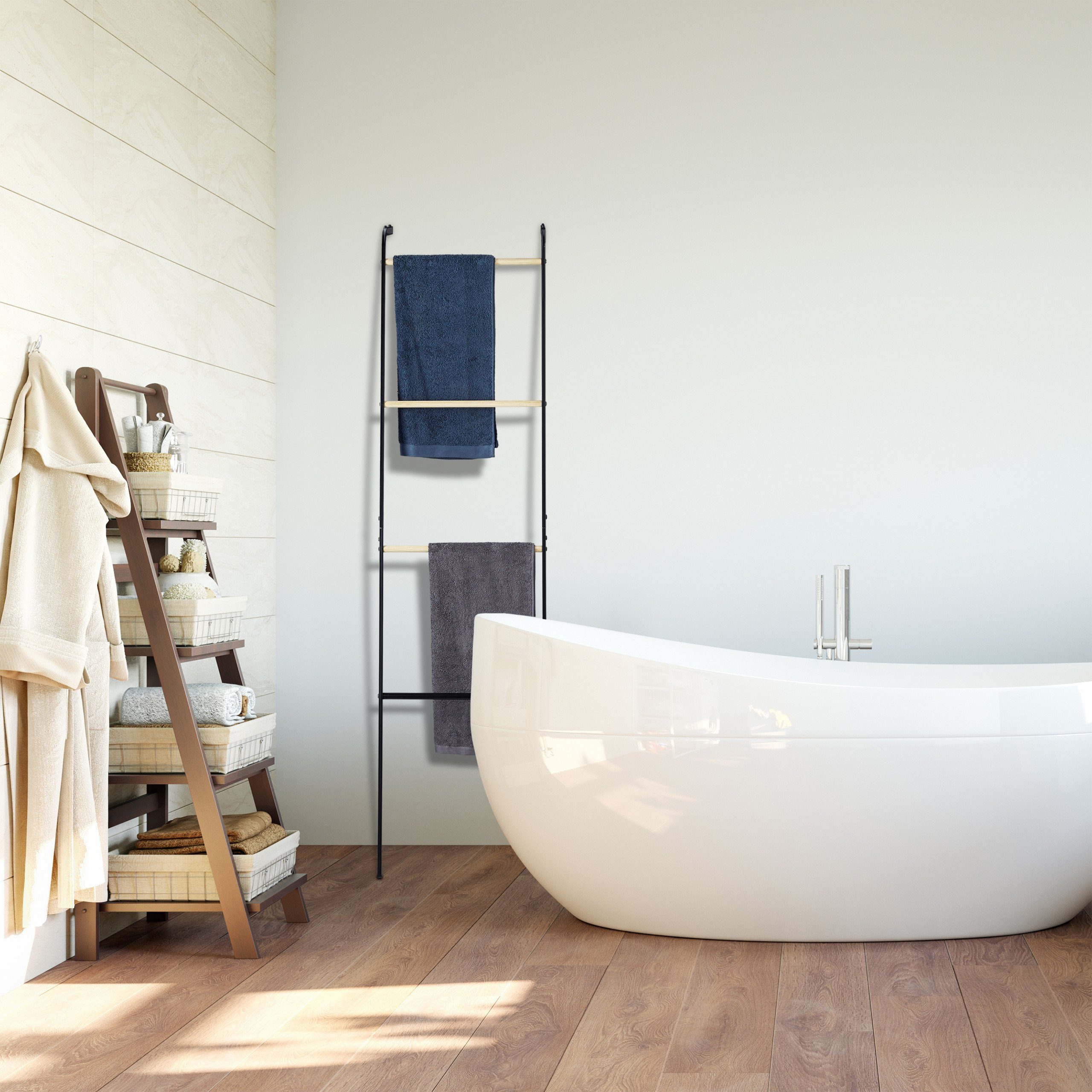 relaxdays Handtuchleiter aus Metall