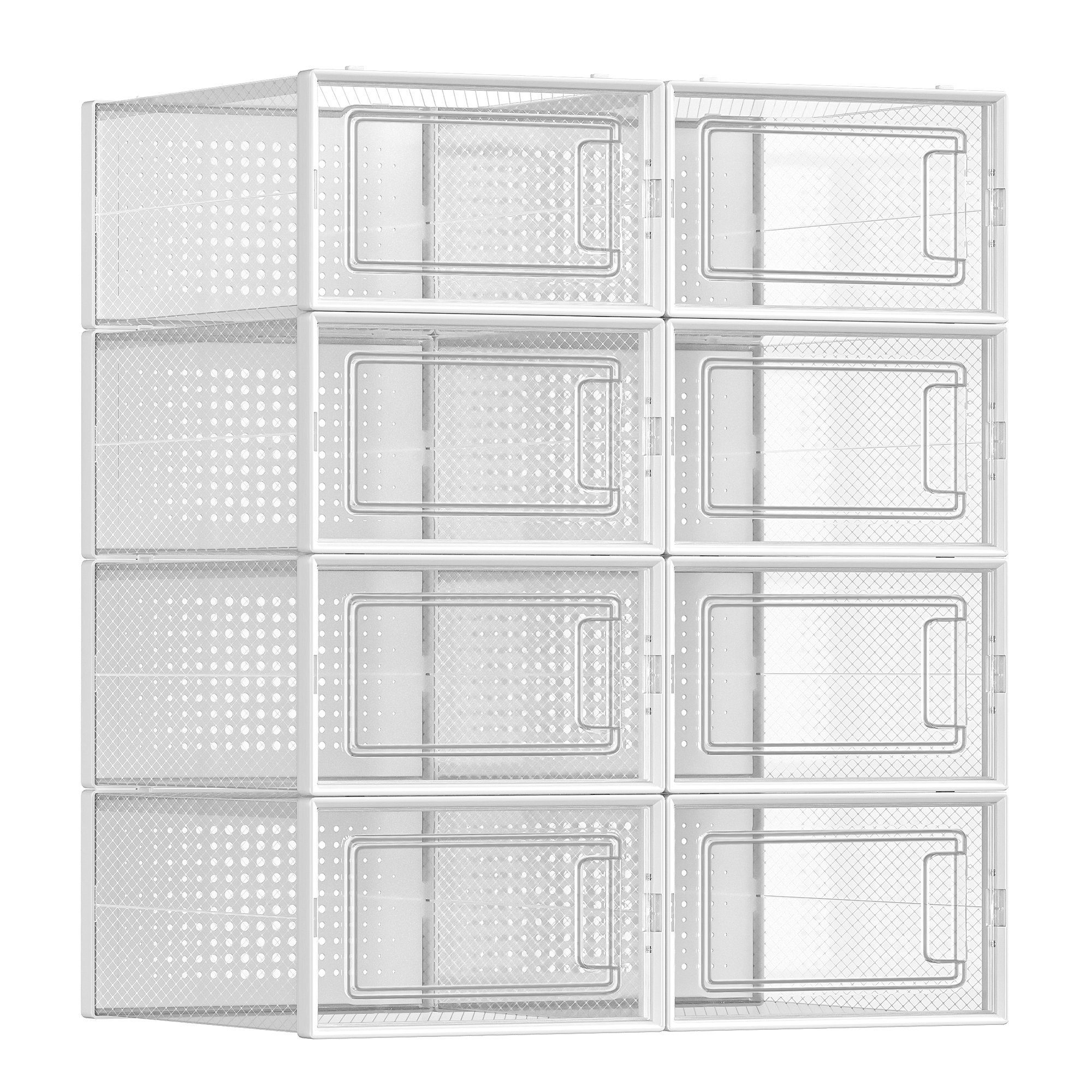 SONGMICS Schuhbox Ящики для хранения (8 St), Schuh-Organizer, 33,3x23x14 cm