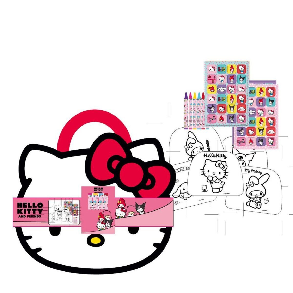 Hello Kitty Kreativset Hello Kitty Spiel- & Malheft Kinder Aktivitätsbuch mit bunten Seiten