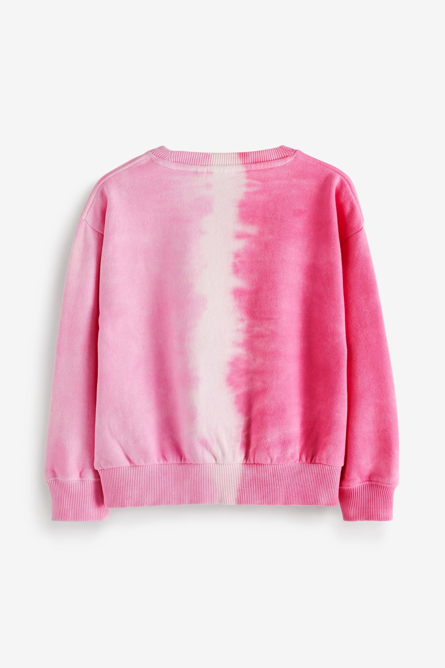 Tie (1-tlg) Rundhalsausschnitt Dye mit Sweatshirt Pink Sweatshirt Next