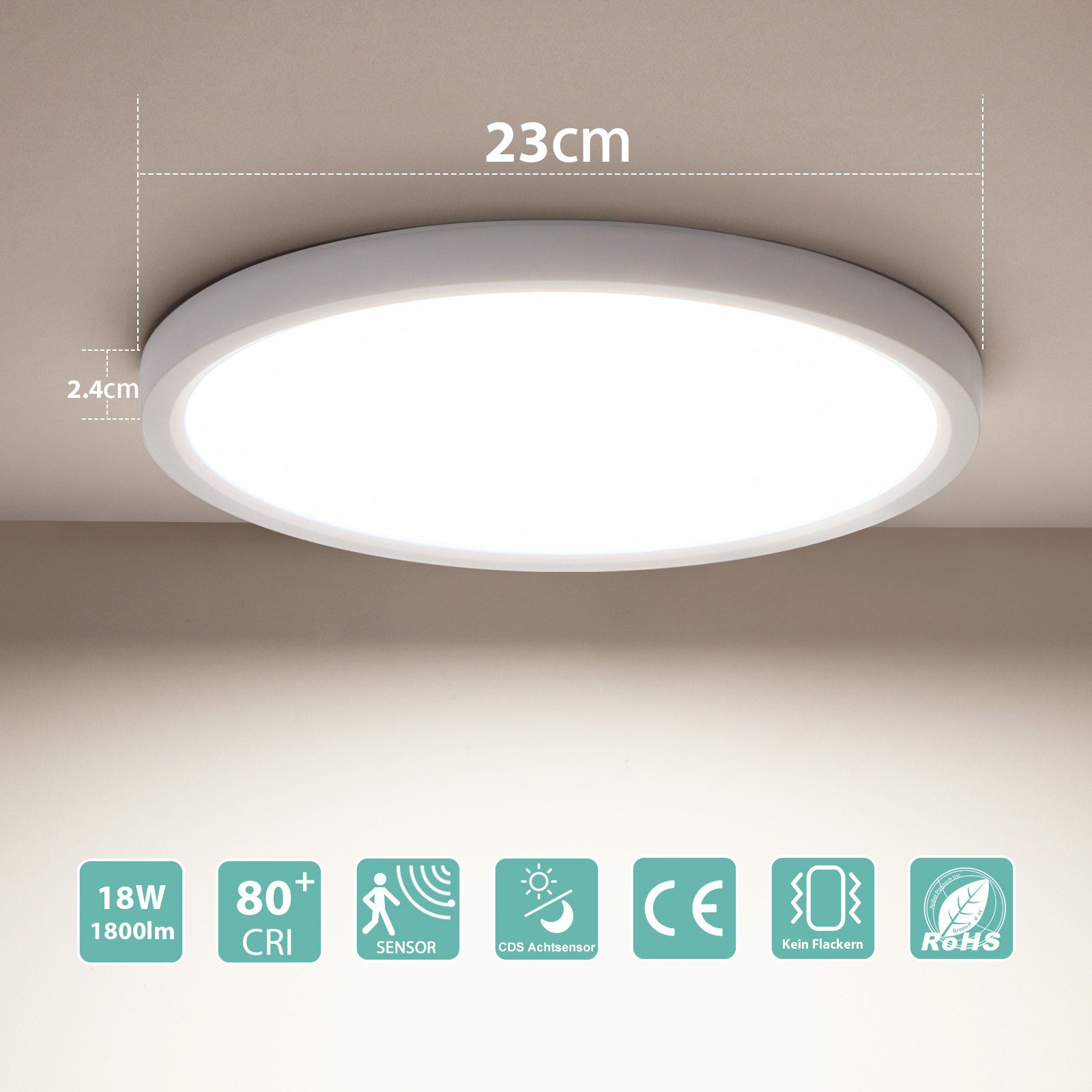 Oraymin Deckenleuchten Deckenlampe mit Bewegungsmelder Innen günstig online kaufen