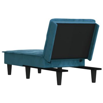 vidaXL Chaiselongue Chaiselongue Blau Samt, 1 Teile