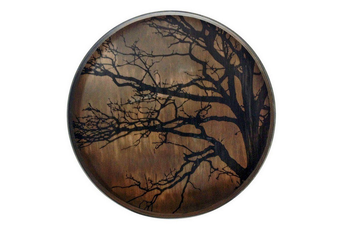 Ethnicraft Tablett Notre Monde Tablett Black Tree D 61 cm