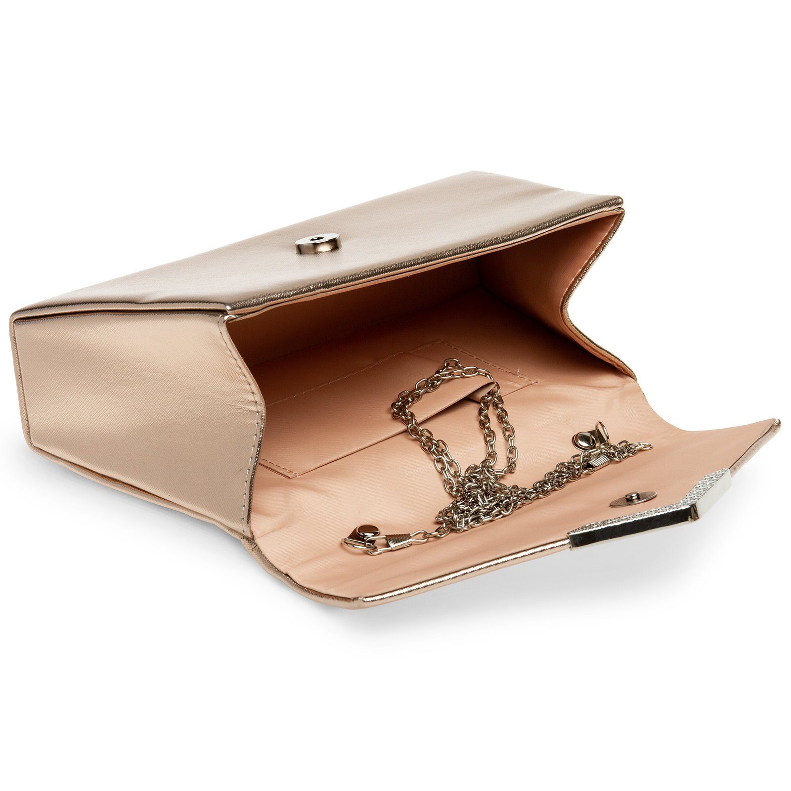 Caspar Clutch TA524 Damen Abendtasche mit Metalldekor