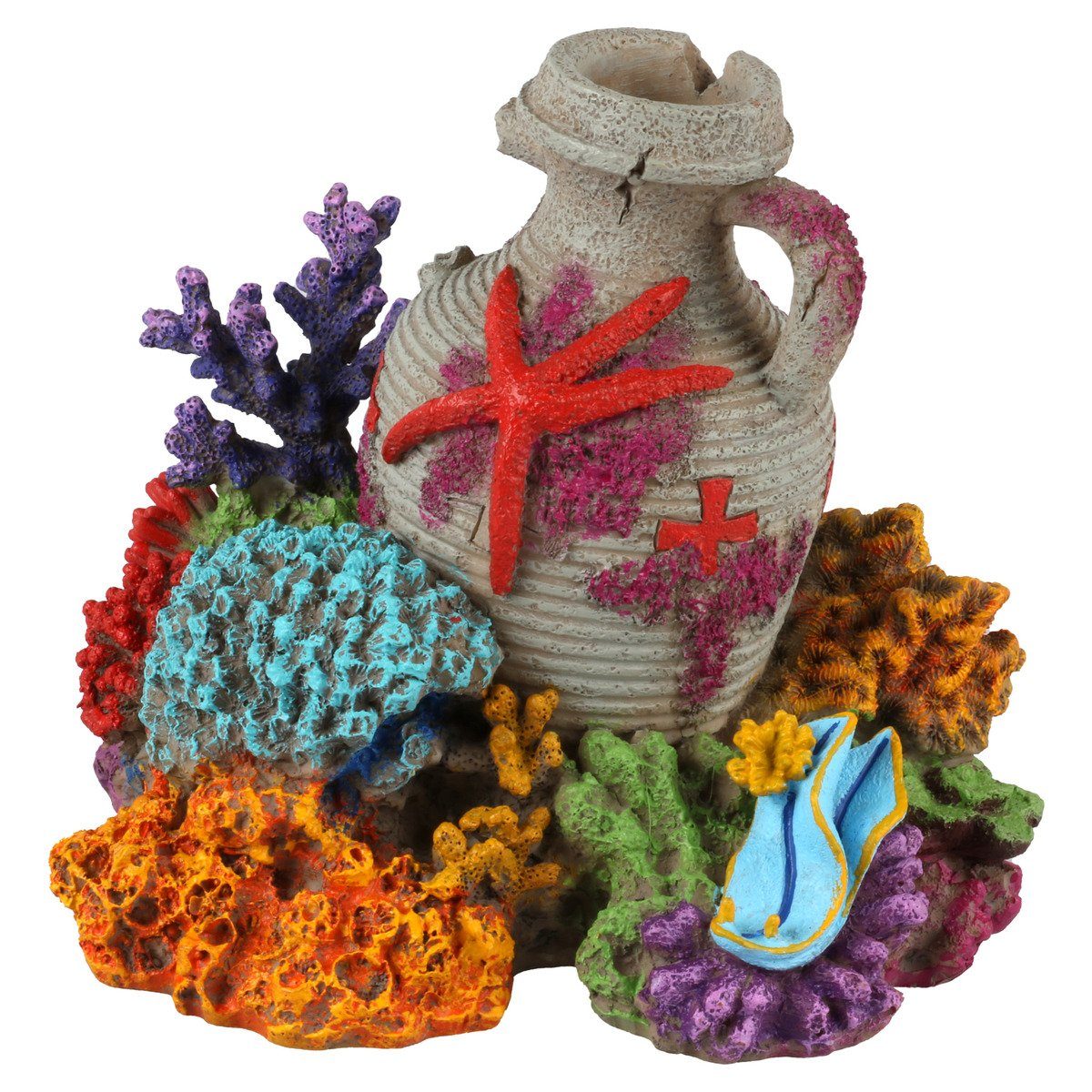 Aquariendeko Aquariendekoration Amphore Koralle 2