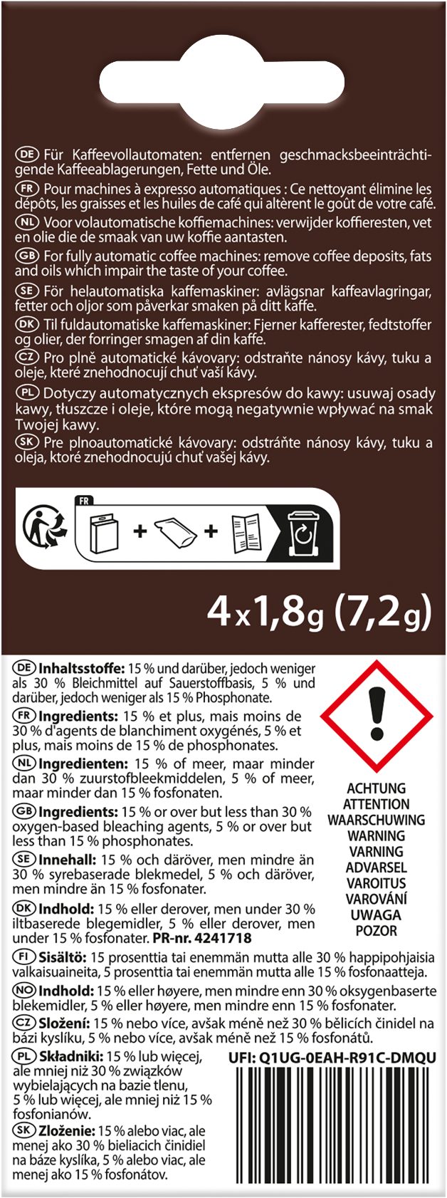 Melitta PERFECT CLEAN für Kaffeevollautomaten Reinigungstabletten