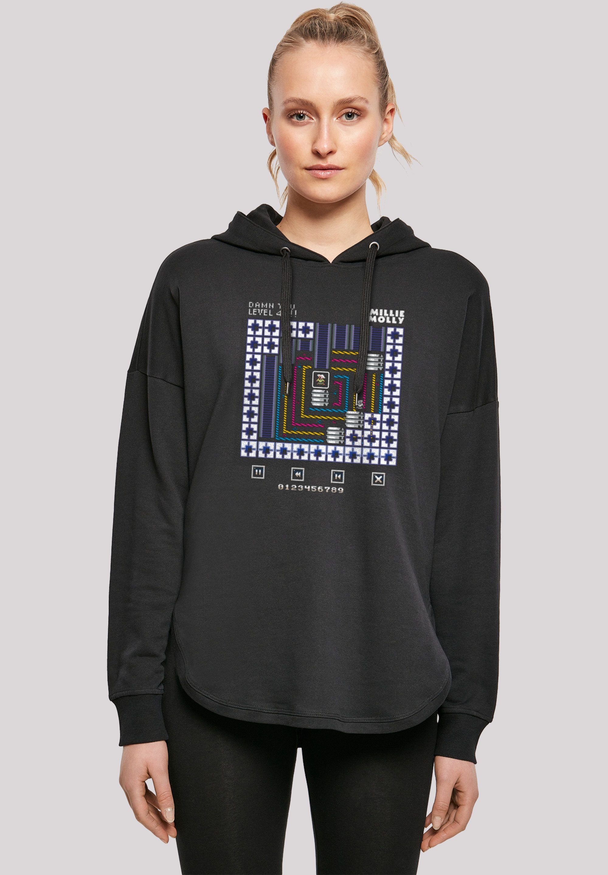 F4NT4STIC Kapuzenpullover Retro Gaming Level 45 Print schwarz