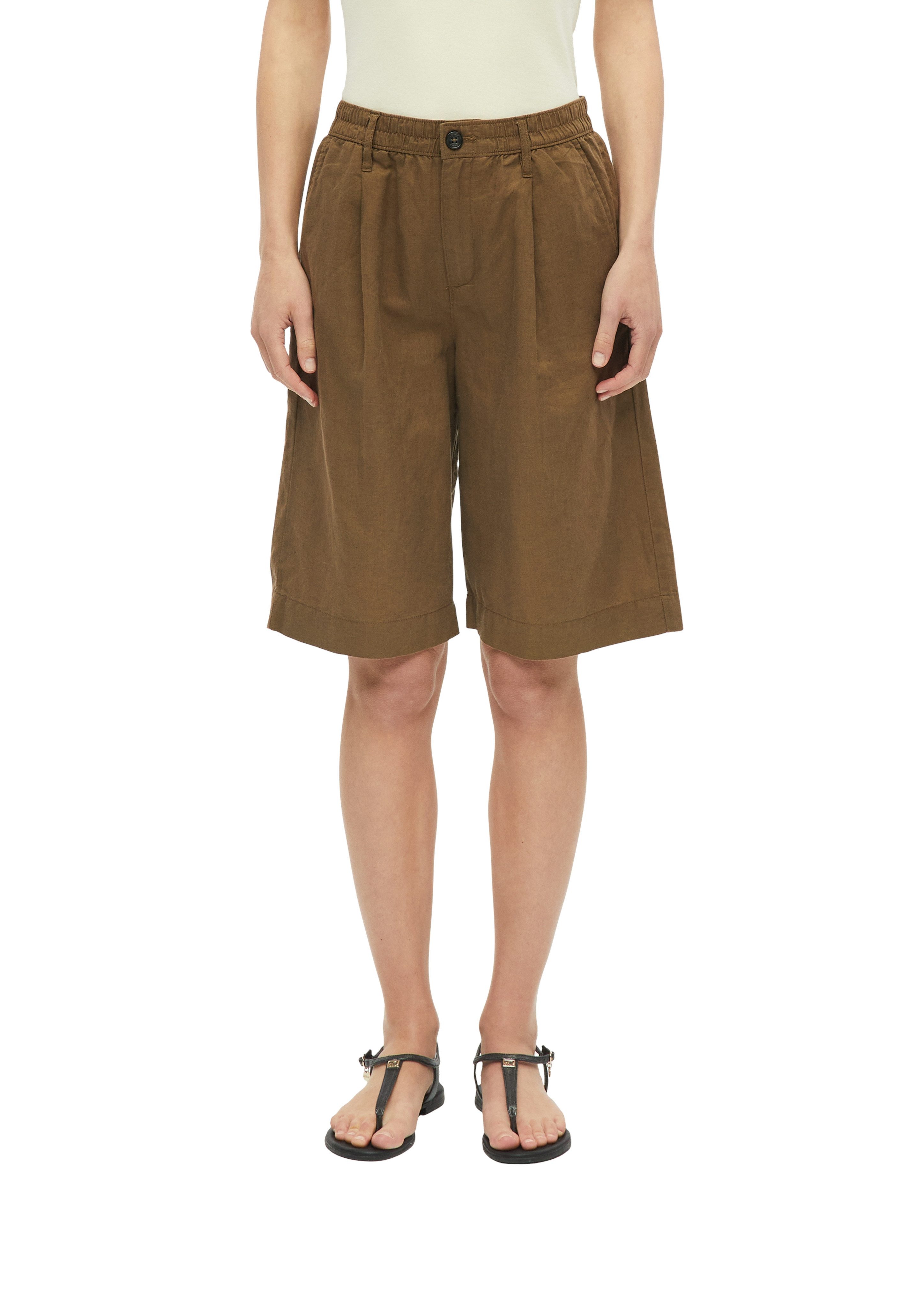 s.Oliver Bermudas Sommer-Shorts mit Leinen