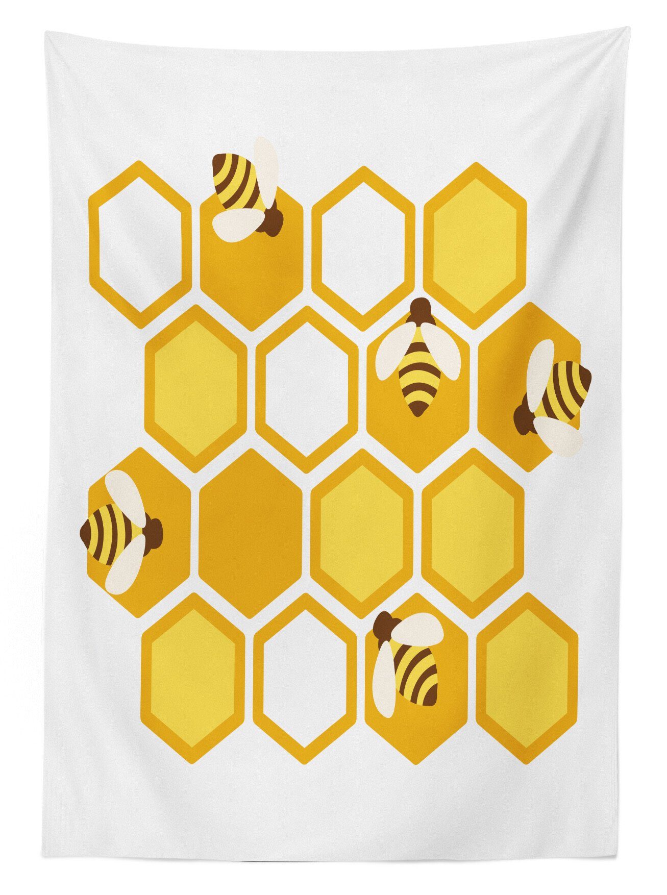 Abakuhaus Tischdecke den Farbfest Waschbar Außen Bees Bee Farben, Honey Honeycomb Geometrische geeignet Bereich Klare Für