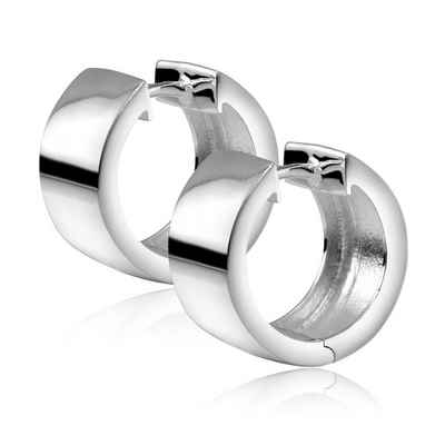 Materia Круглые серьги Damen Silber breit Ø15mm SO-355, 925 Sterling Silber, rhodiniert