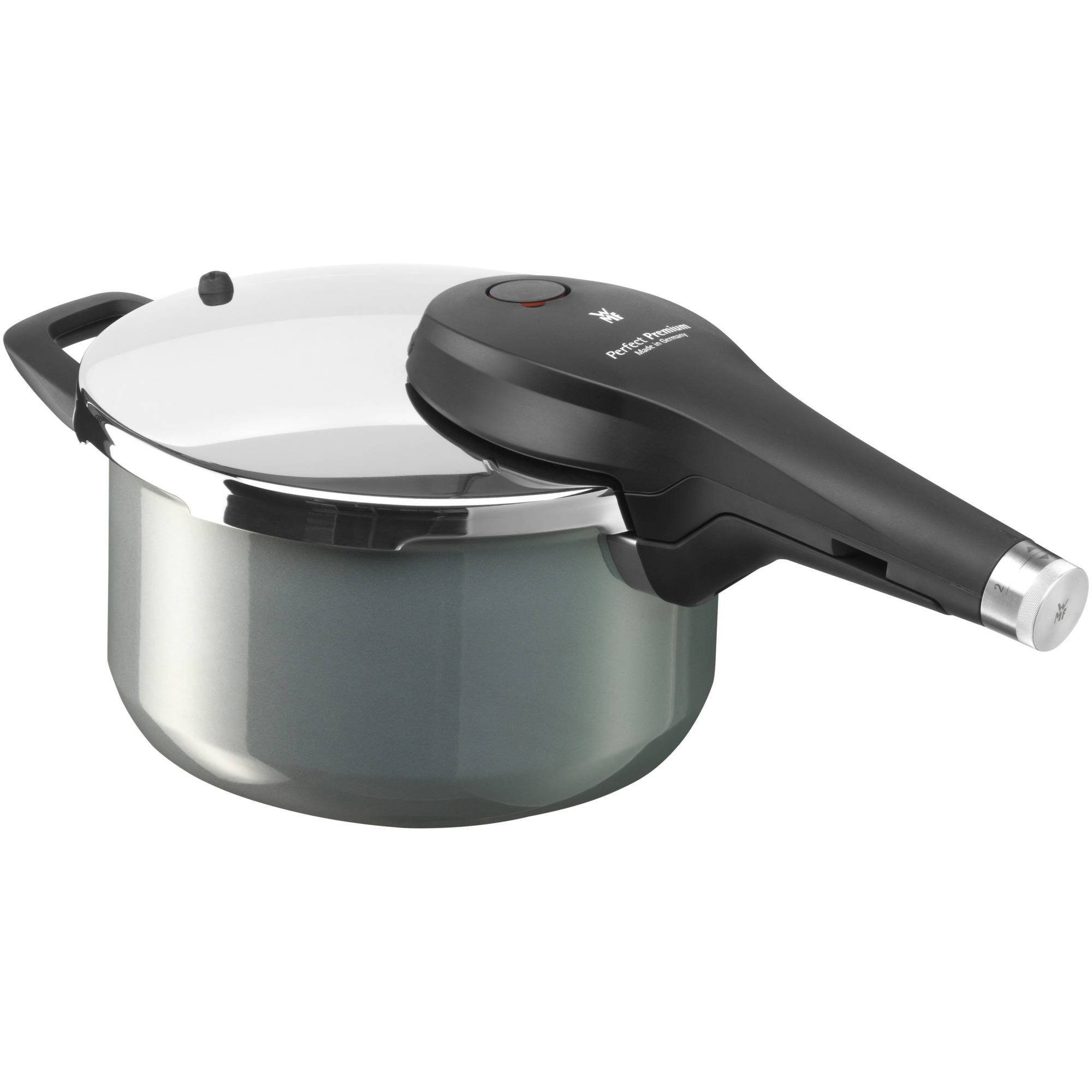 WMF Schnellkochtopf Fusiontec Perfect Premium Schnellkochtopf, 22 cm, 4,5 l Platinum, Fusiontec