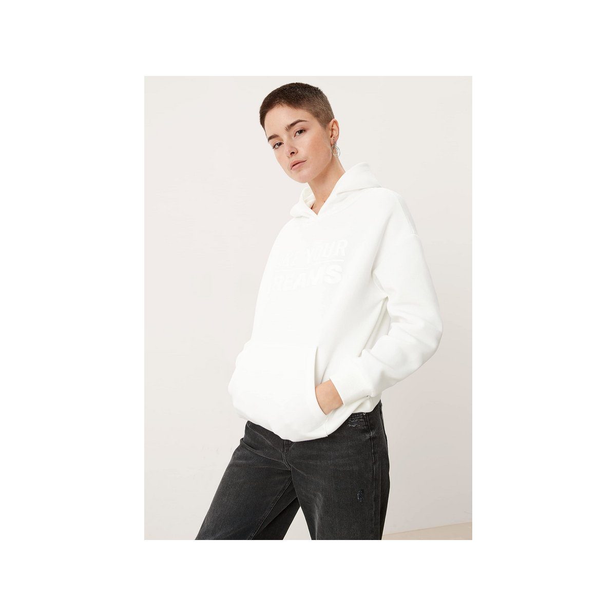 Qstarz (1-tlg) Sweatshirt offwhite sonstiges