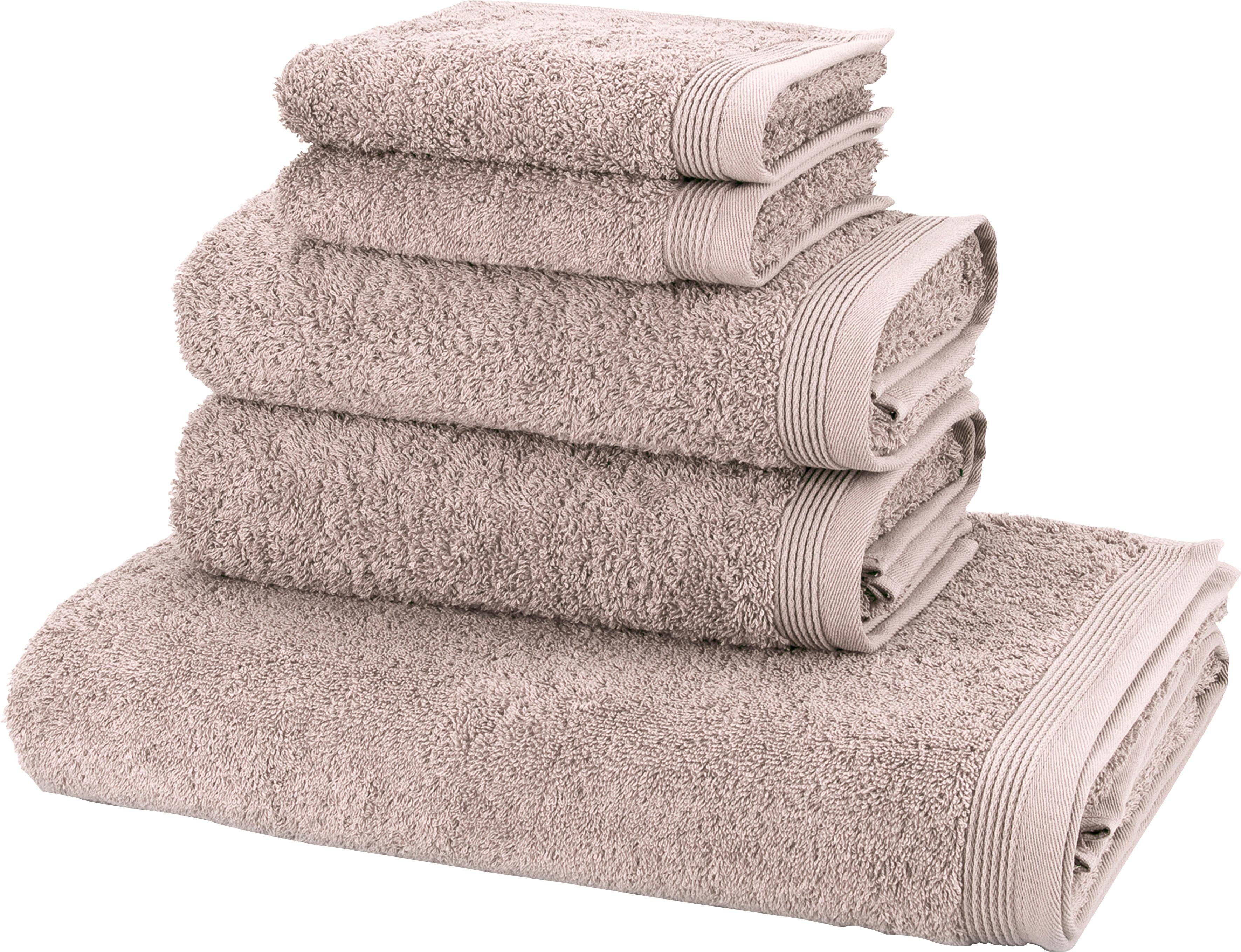 Möve Handtuch Set Basic, Walkfrottier (Set, 5-St), 5tlg.-Set: 2xGäste- 2xHa günstig online kaufen