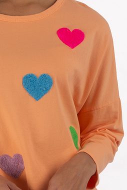 La Strada Sweatshirt mit weichem Herz-Print