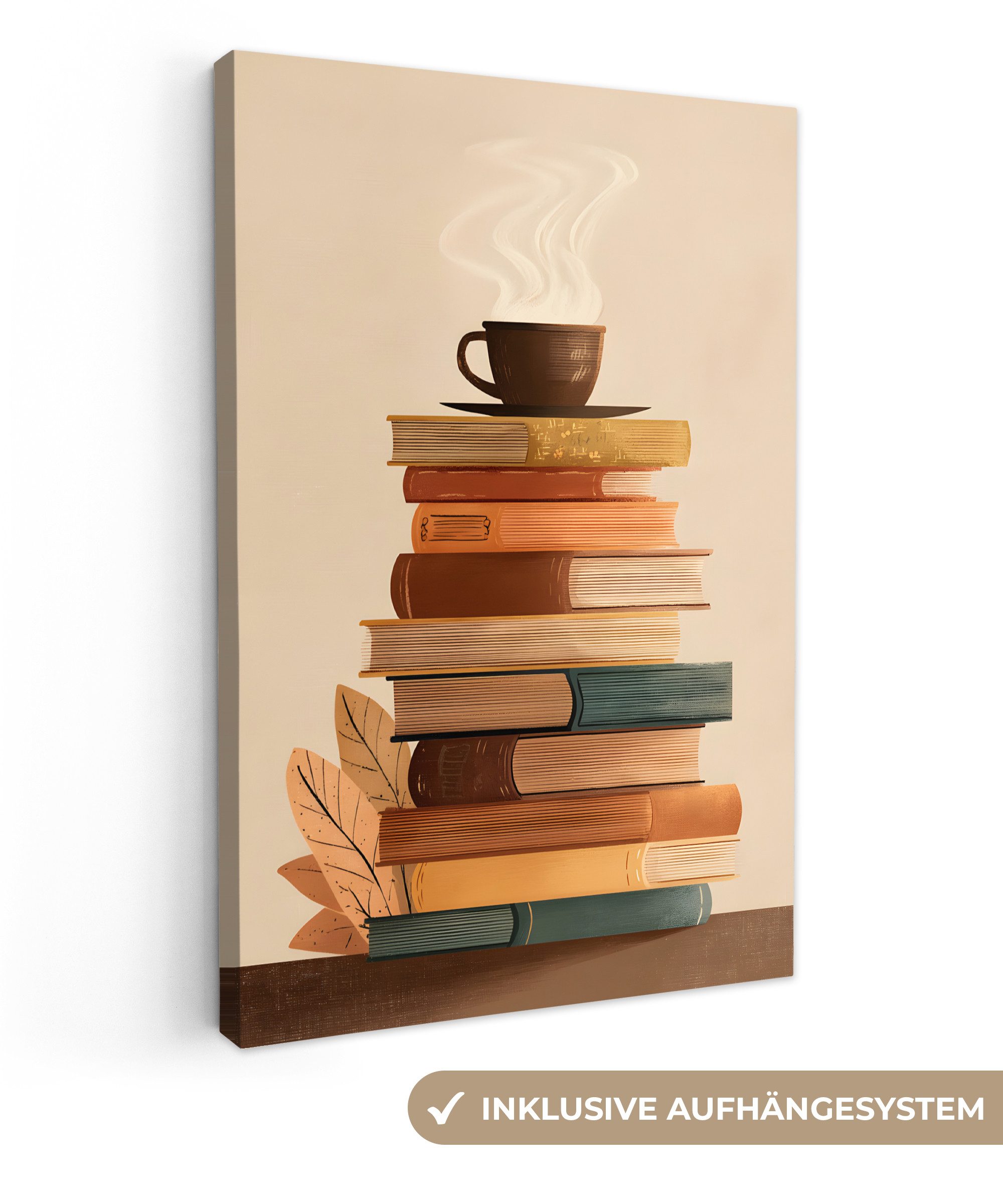 OneMillionCanvasses® Leinwandbild Bücher - Turm - günstig online kaufen