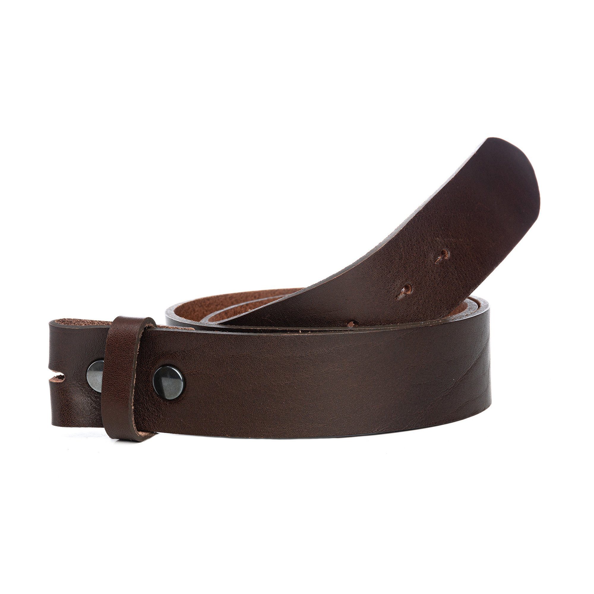 Cassandra Accessoires Gürtelriemen Druckknopfriemen mit Schlaufe, 4cm, Echt Leder - MADE IN GERMANY -