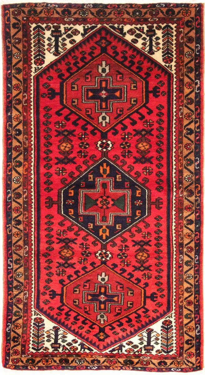 Orientteppich Ghashghai Taleghan 104x189 Handgeknüpfter Orientteppich, Nain Trading, rechteckig, Höhe: 12 mm
