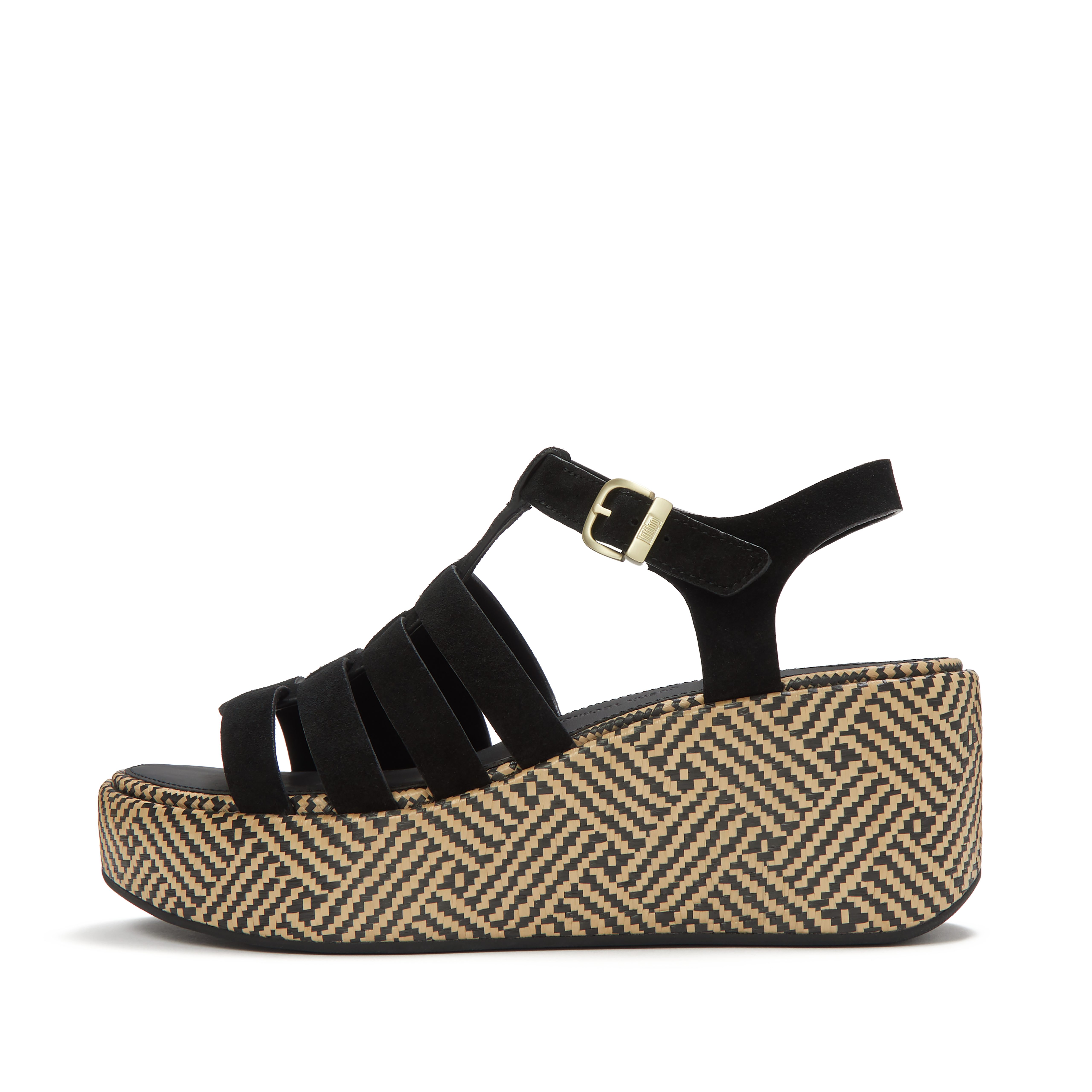 Fitflop PLATFFORMS GRAPHIC-WEAVE SUEDE FISHERMAN SANDALS Keilsandalette Plateau, Riemchensandale mit verstellbarer Schnalle – Bild 5 von 5
