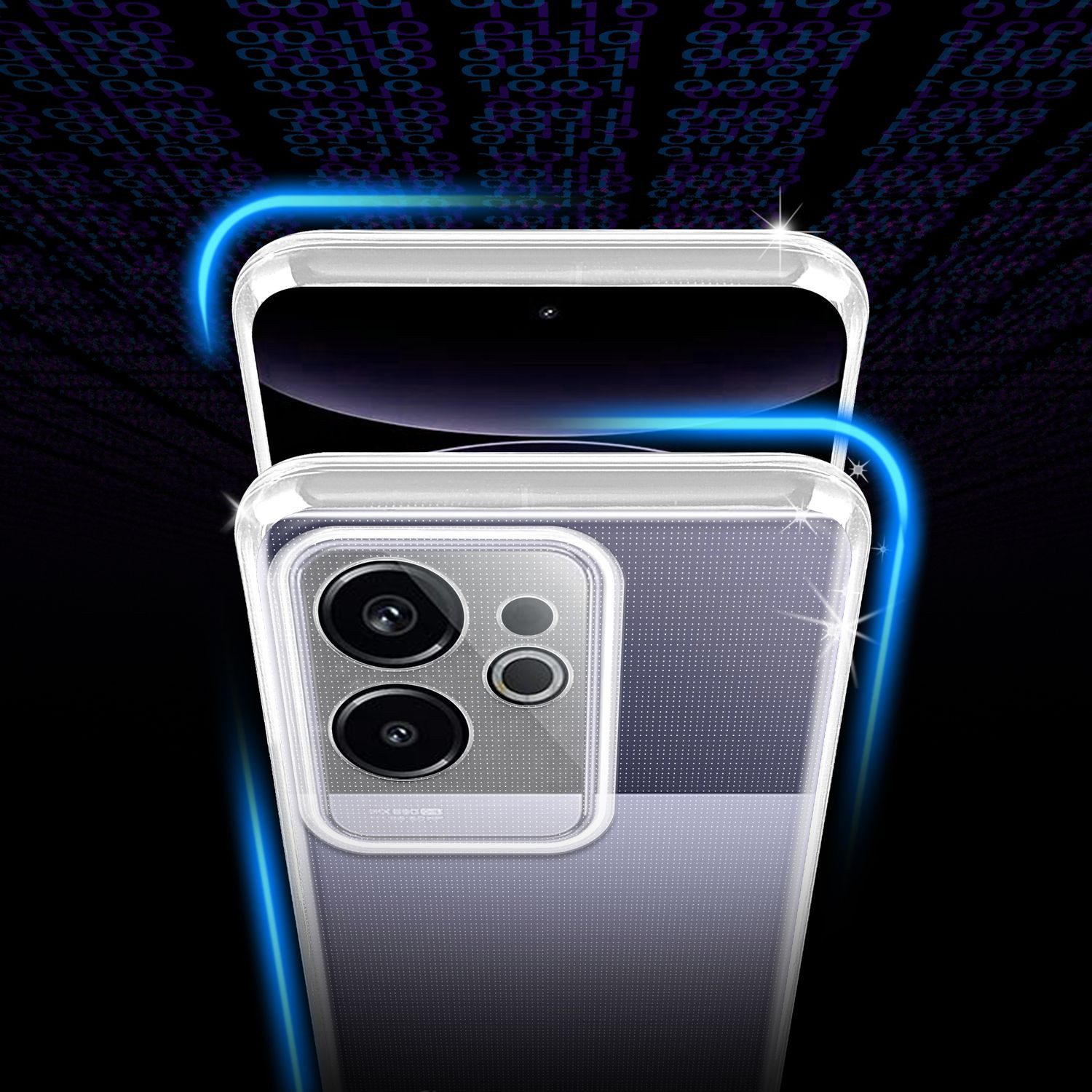 Cadorabo Handyhülle für Realme GT6 5G / GT6T 5G Hülle Realme GT6 5G / GT6T 5G, Hülle TPU Silikon Handy Schutzhülle Slim Transparent Case Cover