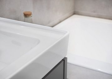 KOLMAN Waschbeckenunterschrank Badmöbel Set CREA 60 Badezimmerschrank mit Schubladen & Keramikwaschbecken