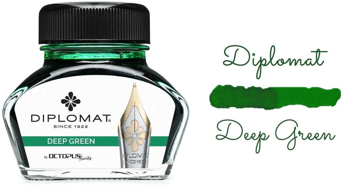 DIPLOMAT Füllhalter Tintenglas Tiefgrün 30ml