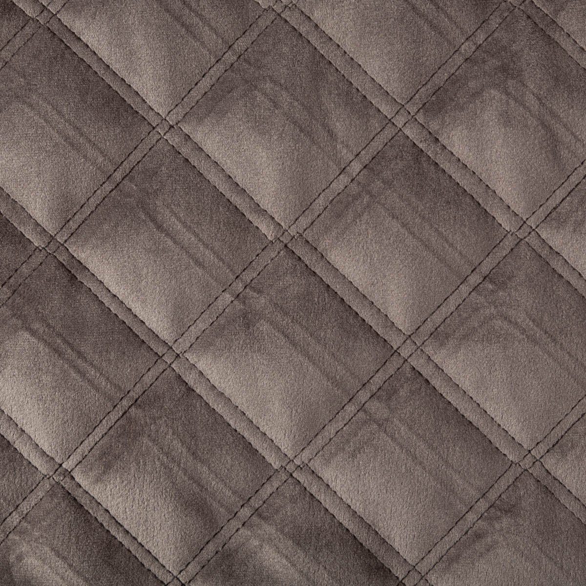 SCHÖNER LEBEN. Stoff Polsterstoff Meterware Samtstoff Le Velvet Karo stone 140cm, wasserabweisend