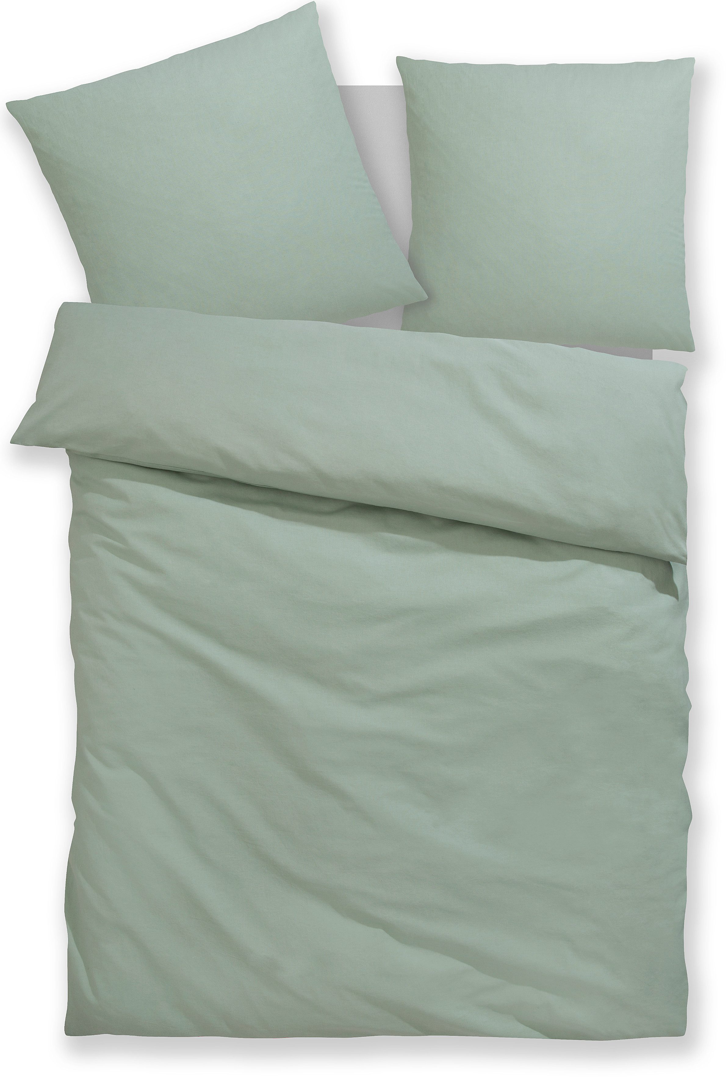 OTTO home Bettwäsche LUISA in Gr. 135x200, 155x220 u.a. Bettwäsche-Set mit Baumwolle, Baumwoll-Leinen Mix, 2 teilig, 4 Qualitäten für dein perfektes Schlafgefüh – Bild 2 von 5
