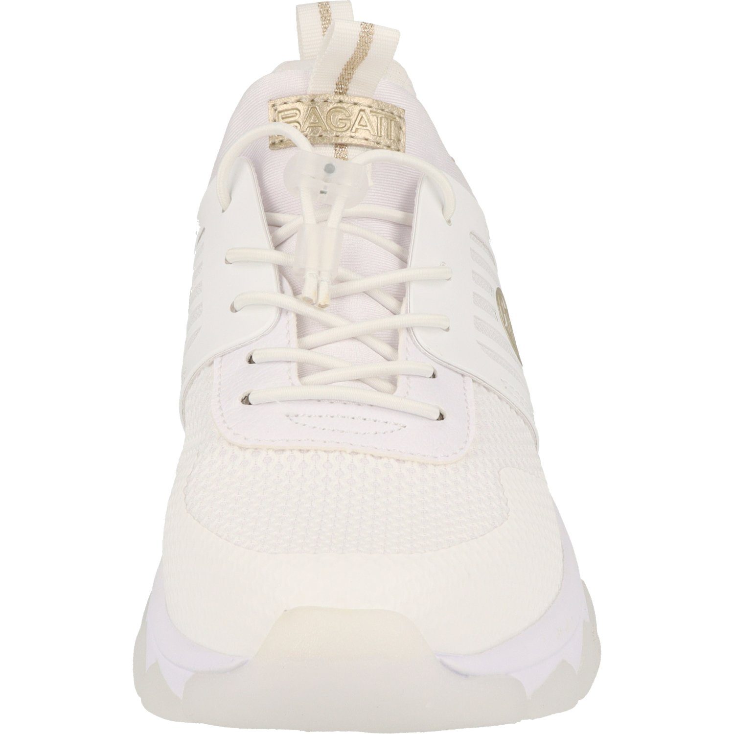White/Gold Sneaker Damen Sneaker Halbschuhe BAGATT Yuki sportliche Schuhe D32-95207-6969