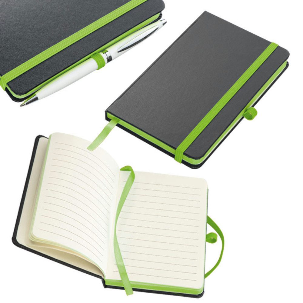 Easy Gifts Notizbuch Notizbuch / DIN A6 / 160 S. / liniert / PU Hardcover / Farbe: apfelgrü