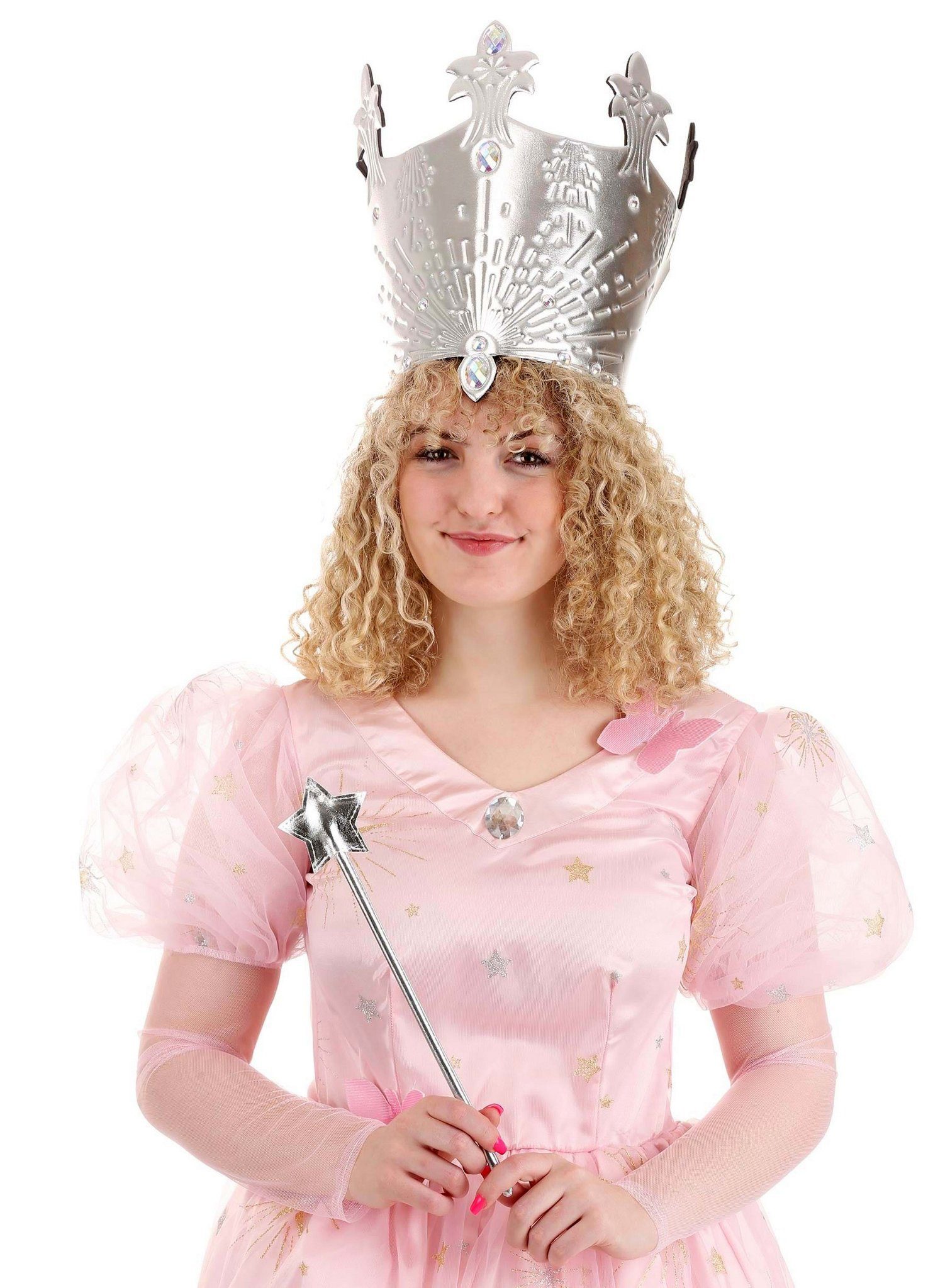 Elope Hexen-Kostüm Glinda Accessoire-Set, Krone und Feenstab für 'gute' Hexen
