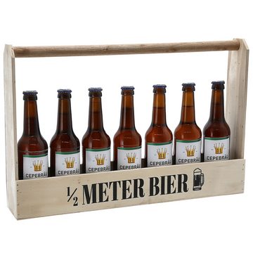 CEPEWA Flaschenträger Bierflaschenträger 1/2 Meter Bier Sperrholz 49,5x32,5x8cm Bierträger