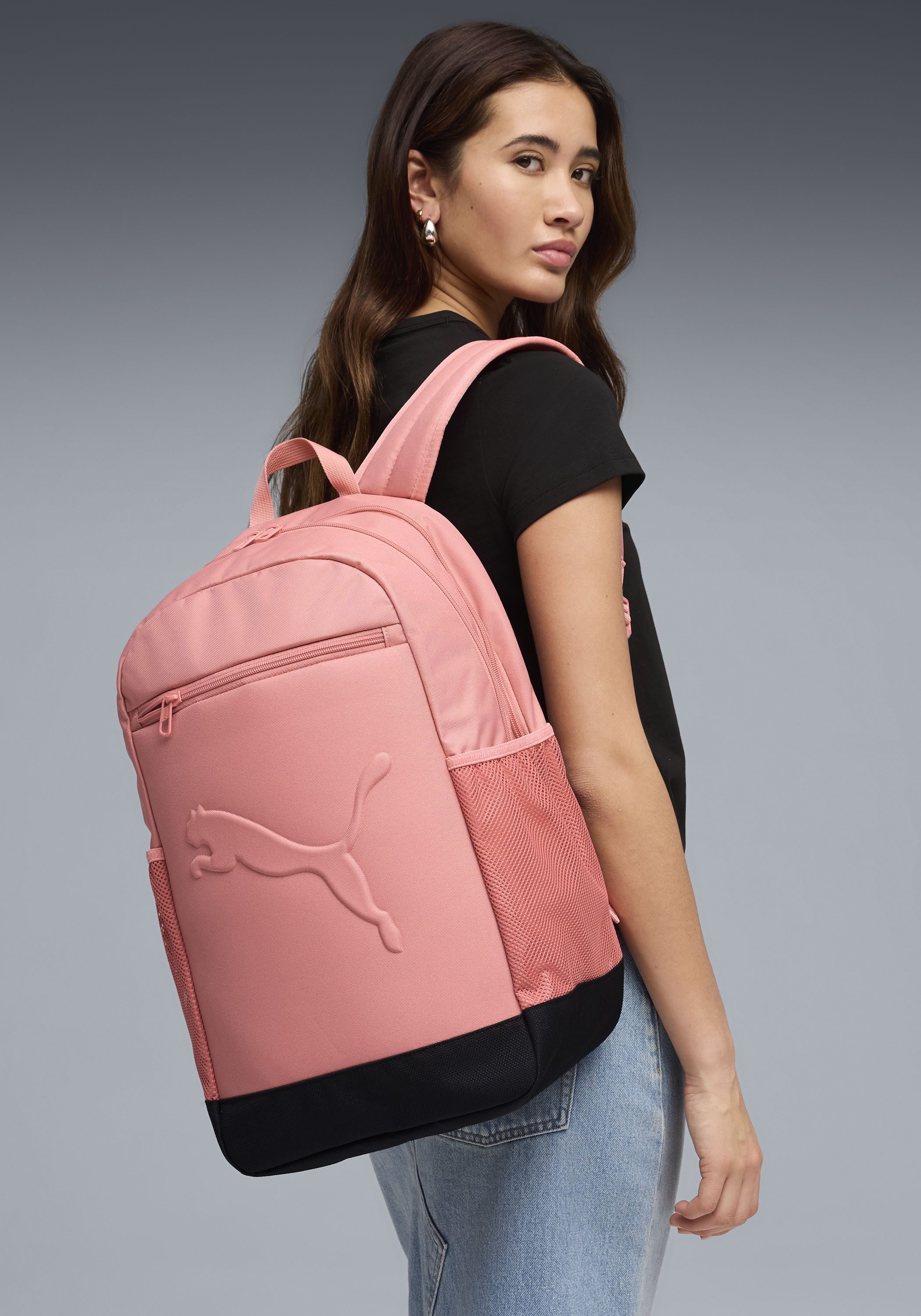 PUMA Rucksack BUZZ BACKPACK, mit mehreren Reißverschlussfächern, mit seitlichen Mesh-Taschen