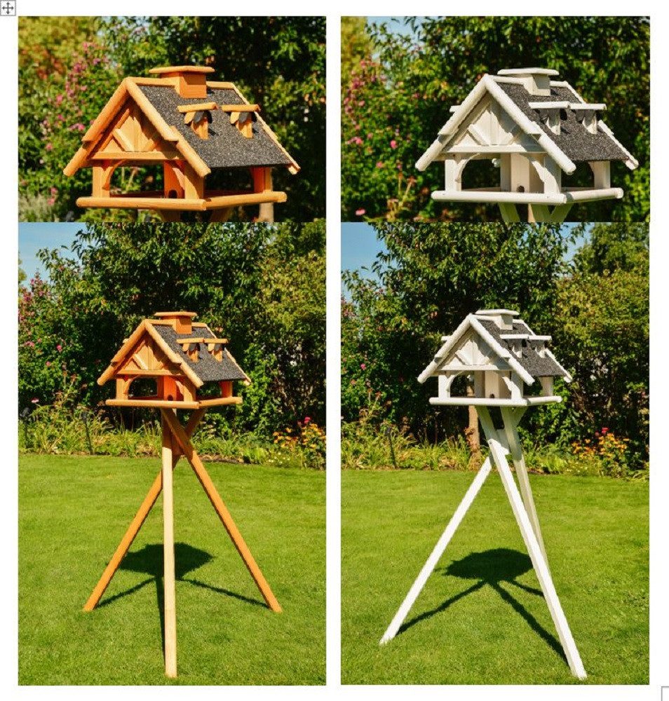 DSH DEKO SHOP HANNUSCH Vogelhaus V 19 Stein in weiß oder braun, • Holz mit Steinputz • 50 x 36 cm, Vogelhütte