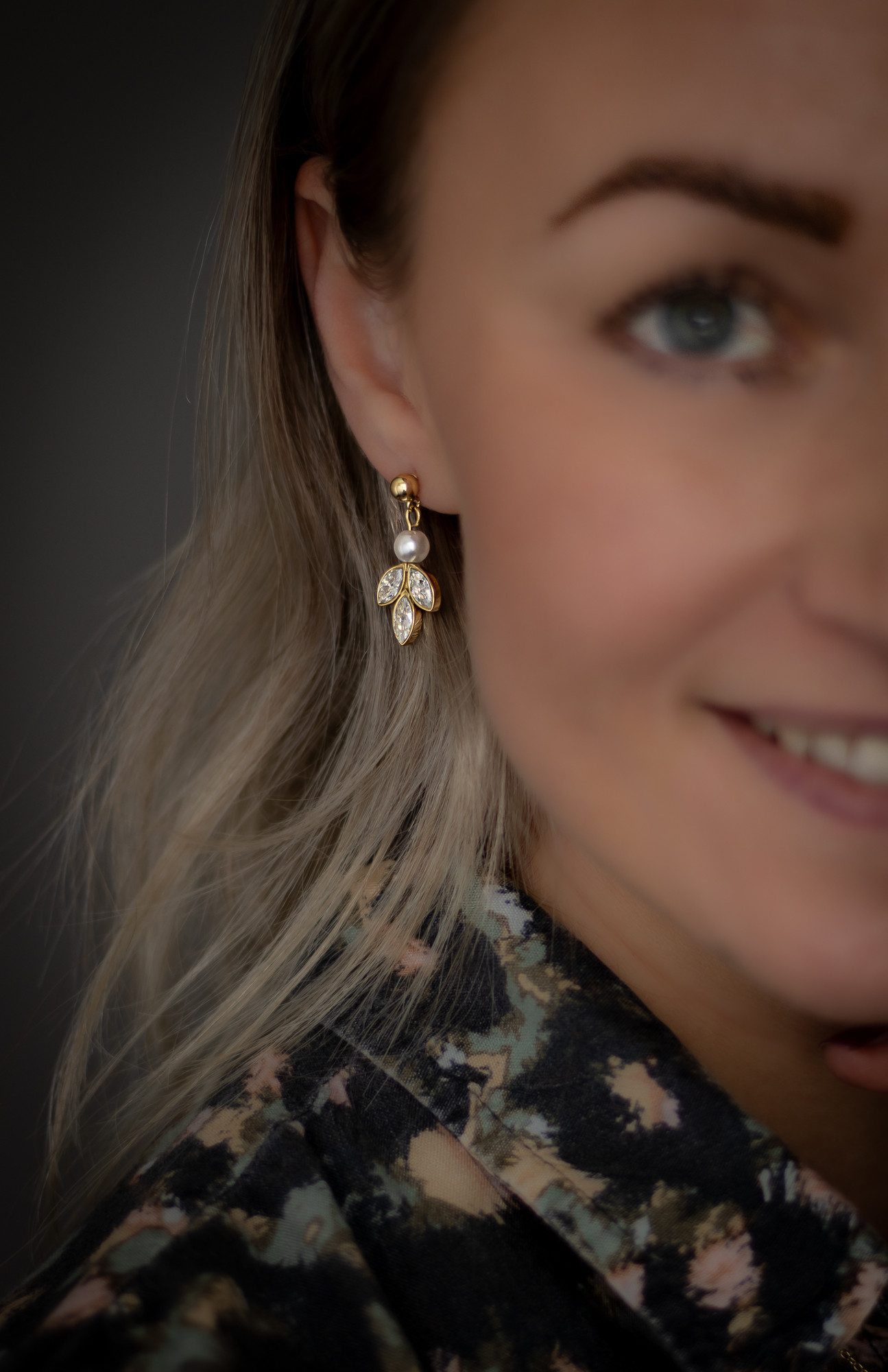 Brautkrone Schmuckset Brautschmuck: Halskette & Ohrringe aus Edelstahl mit günstig online kaufen