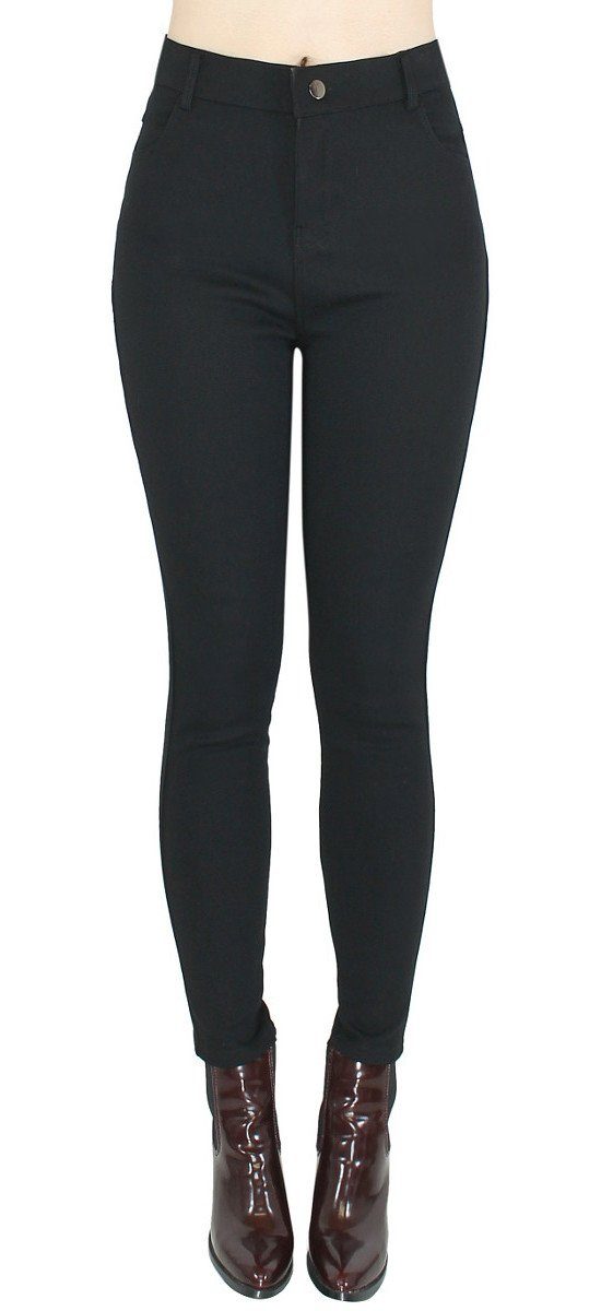 BLONGW Thermo Leggings Damen Gefüttert - High Waist Mit Taschen, 92% Polyester 8% Elasthan