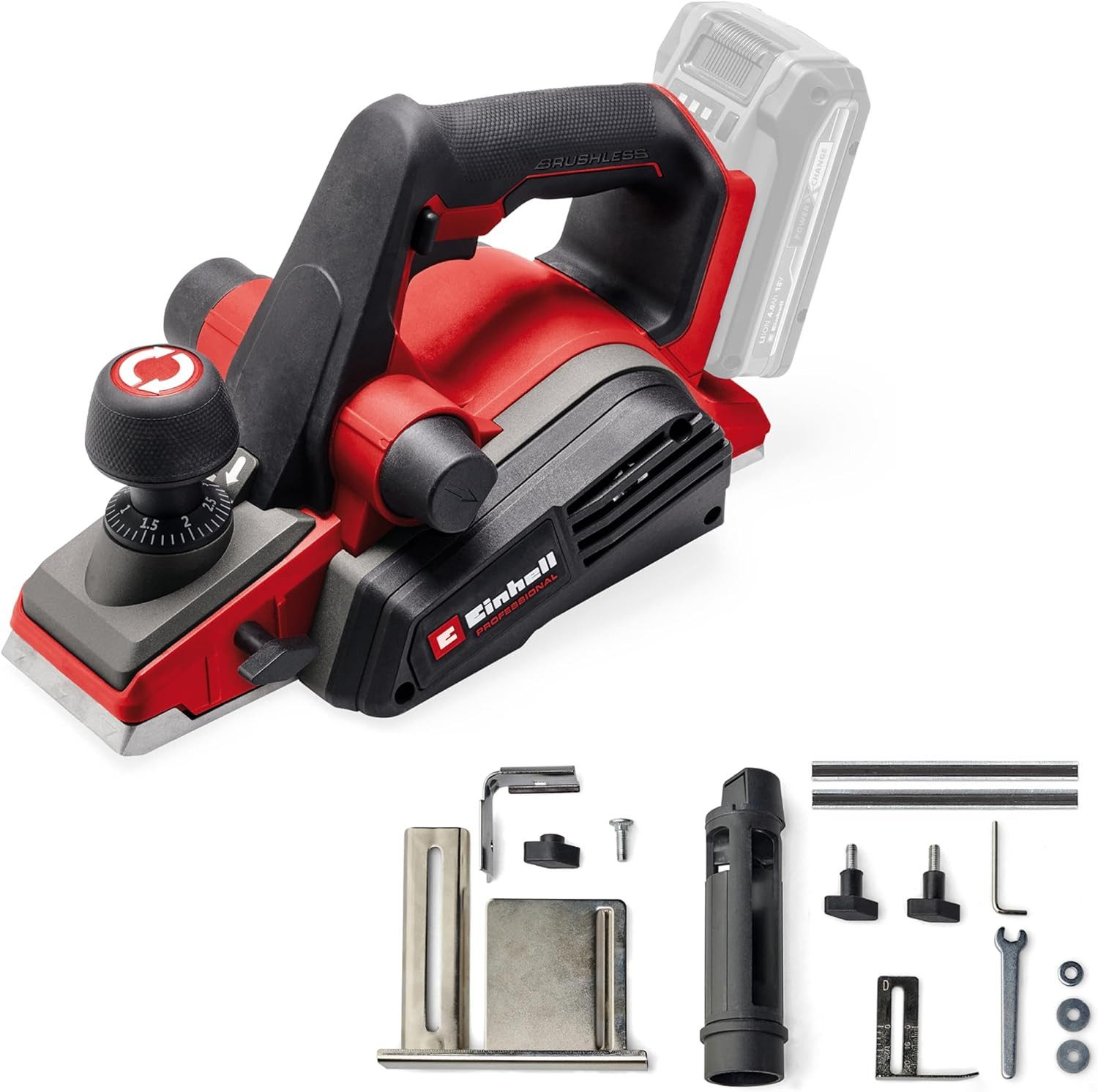 Einhell Akku-Elektrohobel Professional 18V Handhobel TP-PL 18/3 Li BL - Akku 4.0 Ah Ladegerät