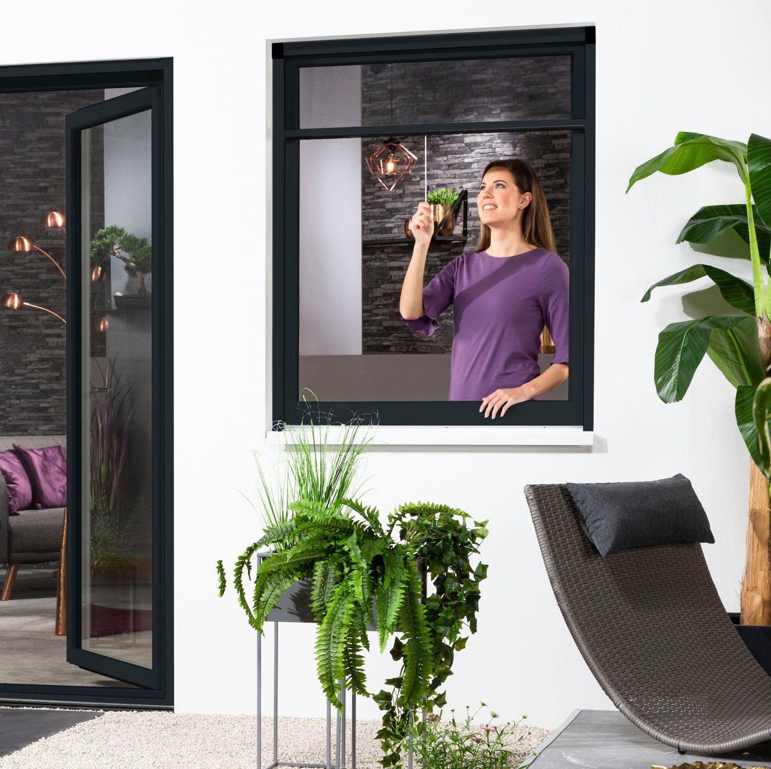 kürzbar 80x160 Insektenschutz-Fensterrahmen hecht cm, SMART, international