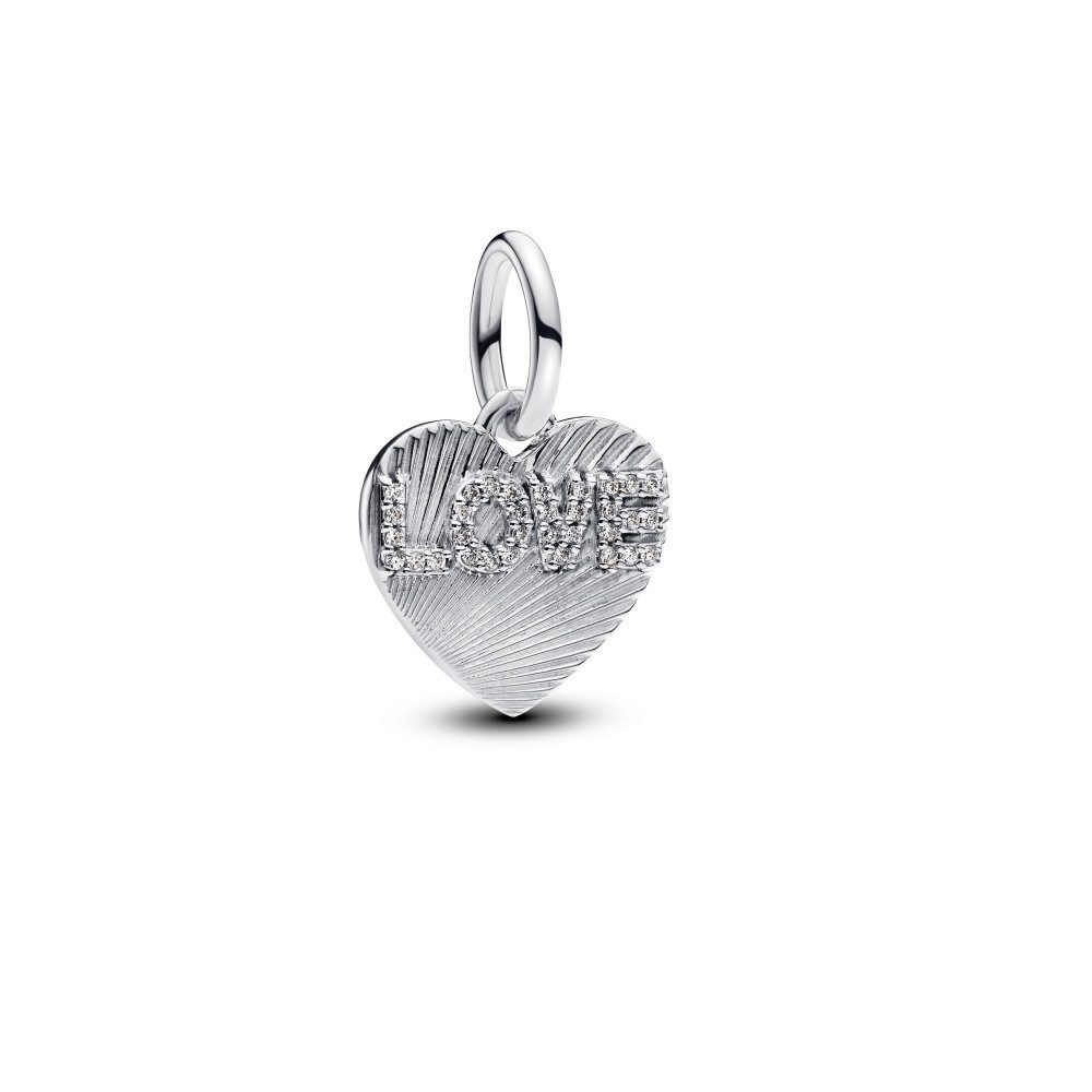 Charm-Einhänger Pandora Moments Gravierbarer Liebesherz Charm-Anhänger 793604C01
