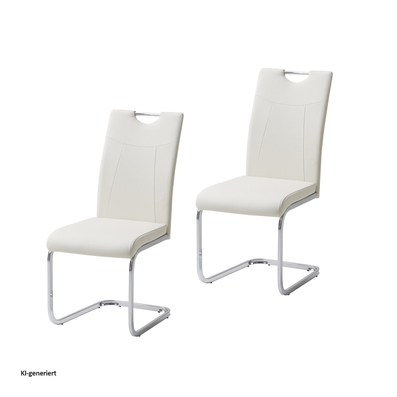 HTI-Line Freischwinger Schwingstuhl KellyC PU 2er (Set, 2 St), Freischwinger Esszimmerstuhl Kunstleder