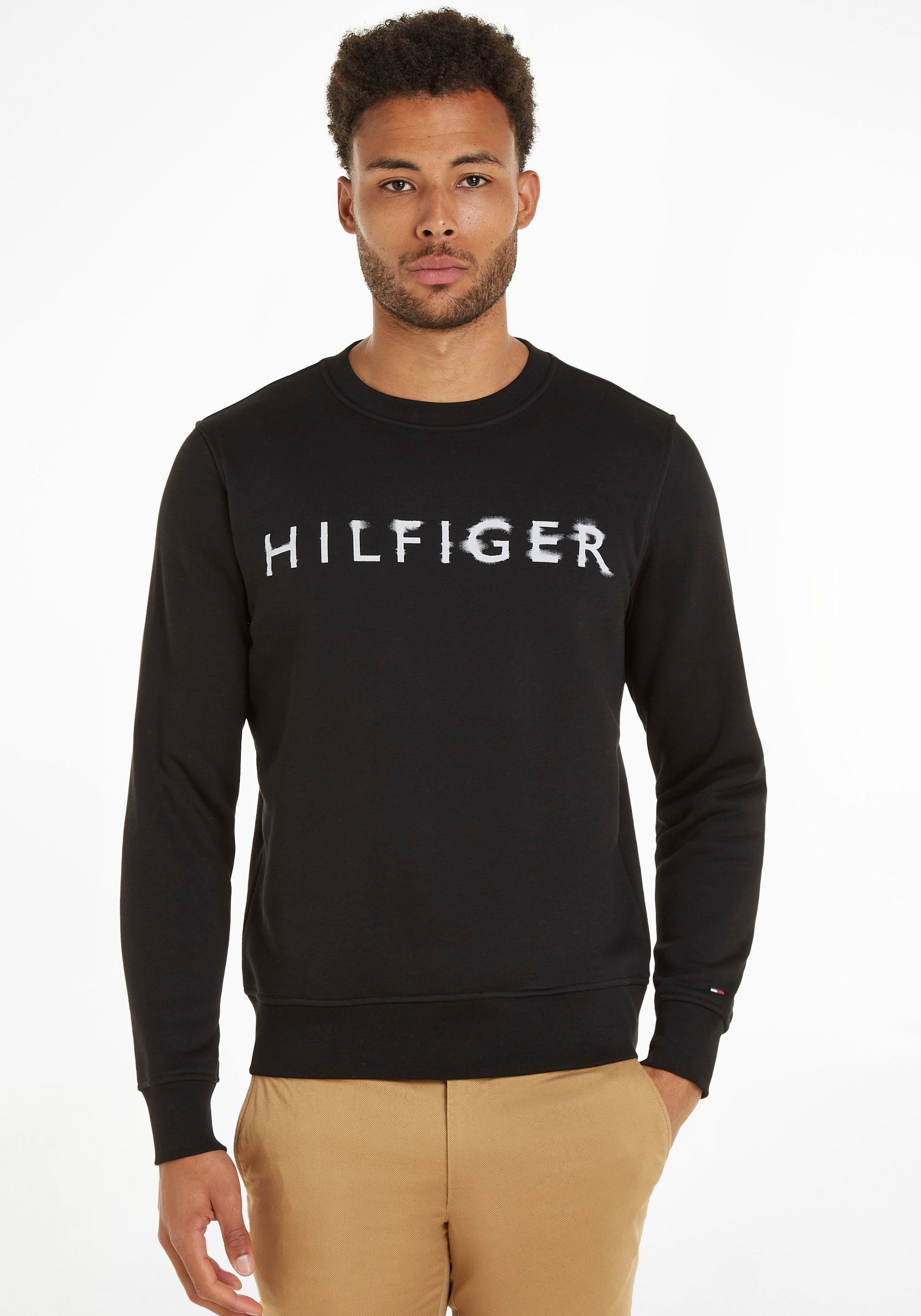 Tommy Hilfiger Sweatshirt HILFIGER INK CREWNECK Black