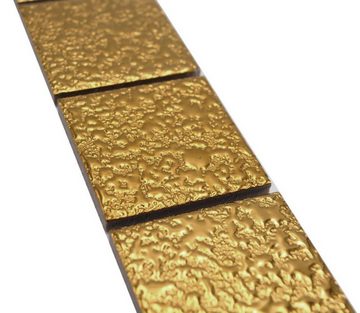 Mosani Fliesen-Bordüre Mosaik Borde Bordüre Gold Struktur