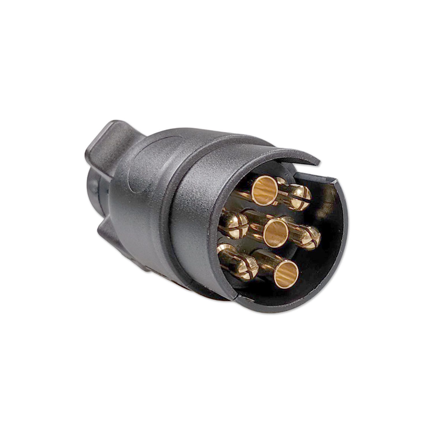 Impulse Innovation Anhängerstecker, 7-polig, 12V, 16A, Flachstecker KFZ-Adapter