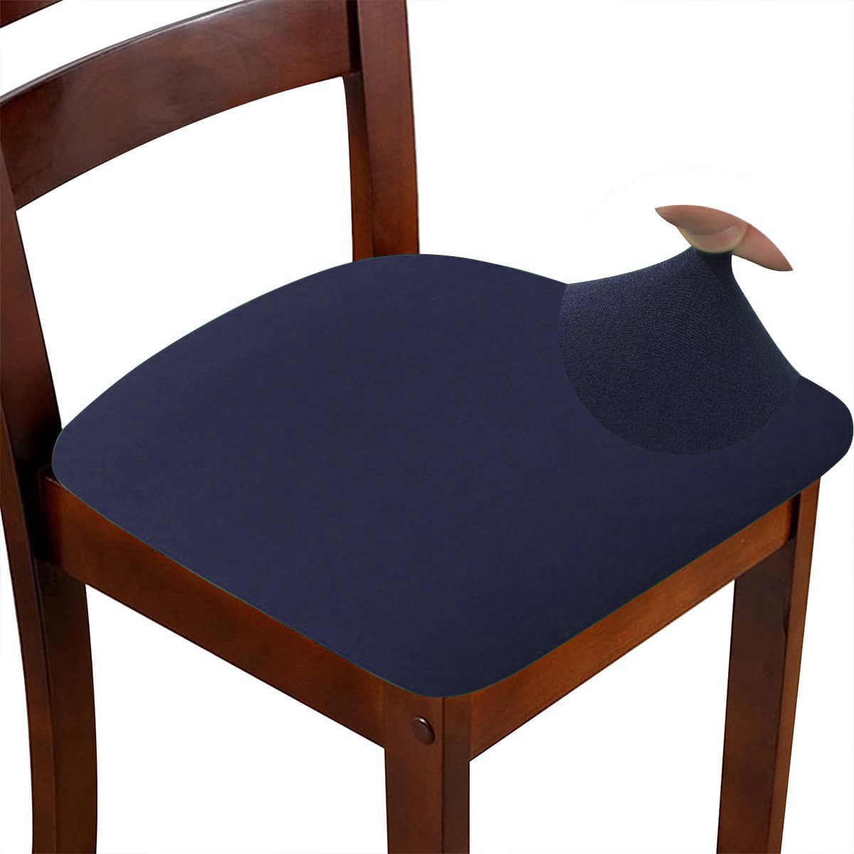 Agger Stuhlhusse Stuhlhussen-Set, 2er-Set, Stretch, Quadratisch, abnehmbar, waschbar, für Esszimmer, Küche und Büro