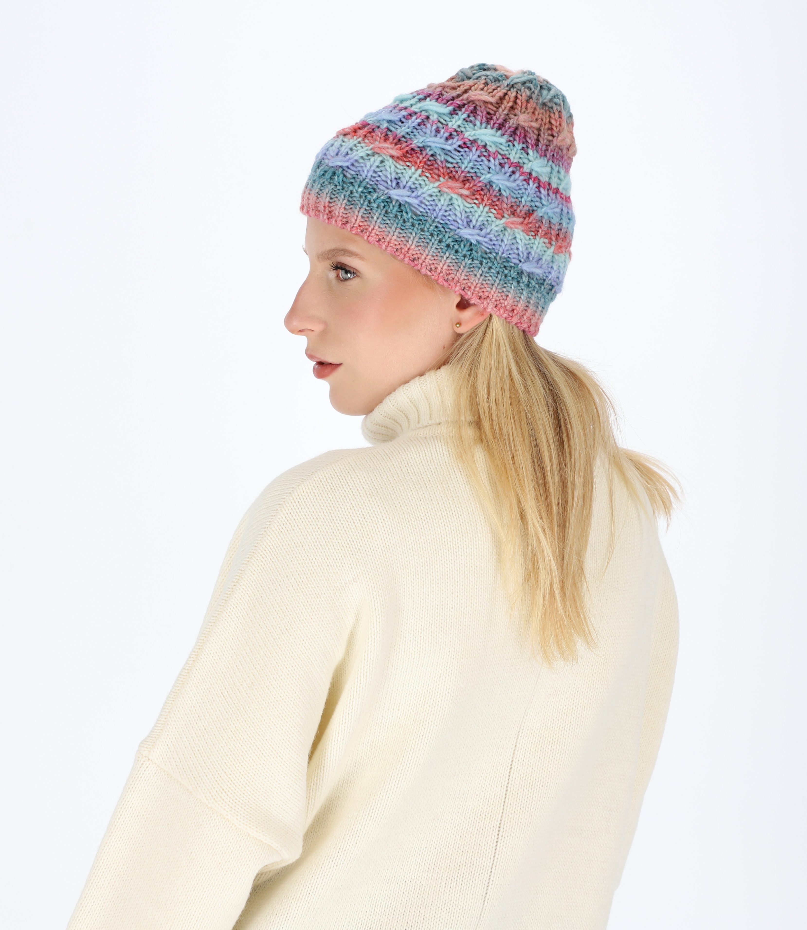 halsüberkopf Accessoires Strickmütze Multicolor mit Innenfleece günstig online kaufen