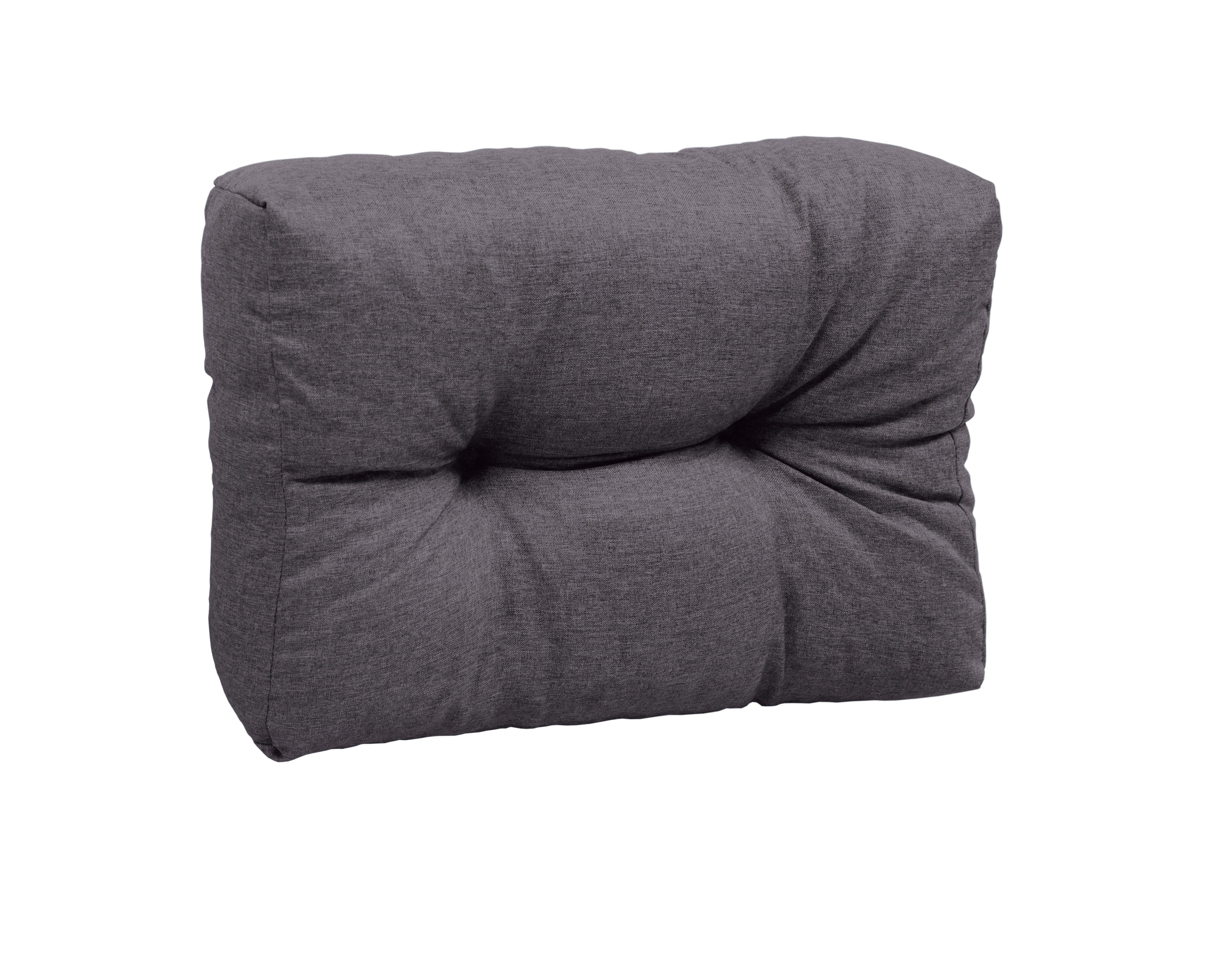 sunnypillow Rückenkissen Palettenkissen gesteppt Seitenkissen 60 x 40 x 15 cm, Anthrazit