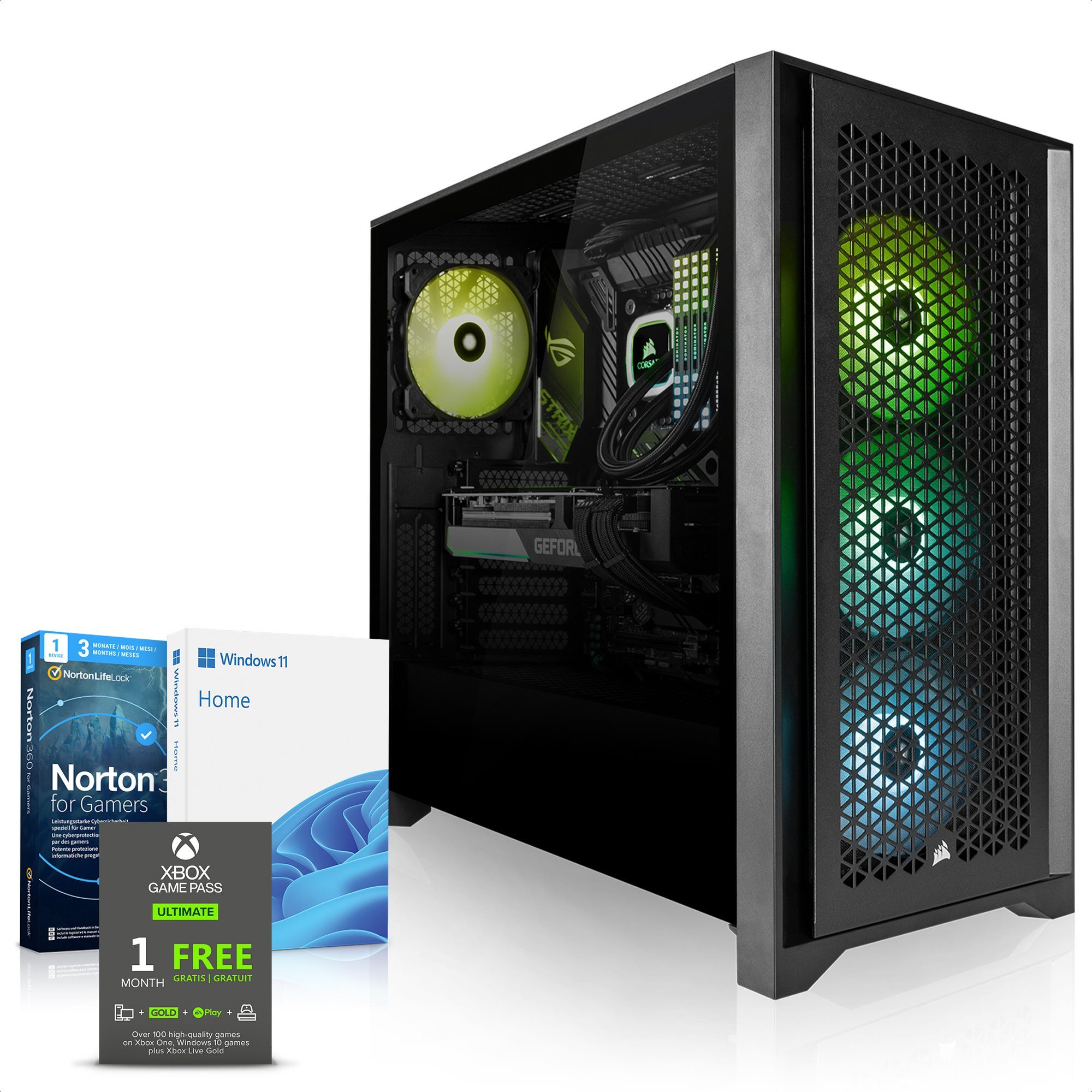 Megaport Gaming-PC (AMD Ryzen 9 5900X 7900X, GeForce RTX 4080, 32 GB RAM,  2000 GB SSD, Windows 11, WLAN)