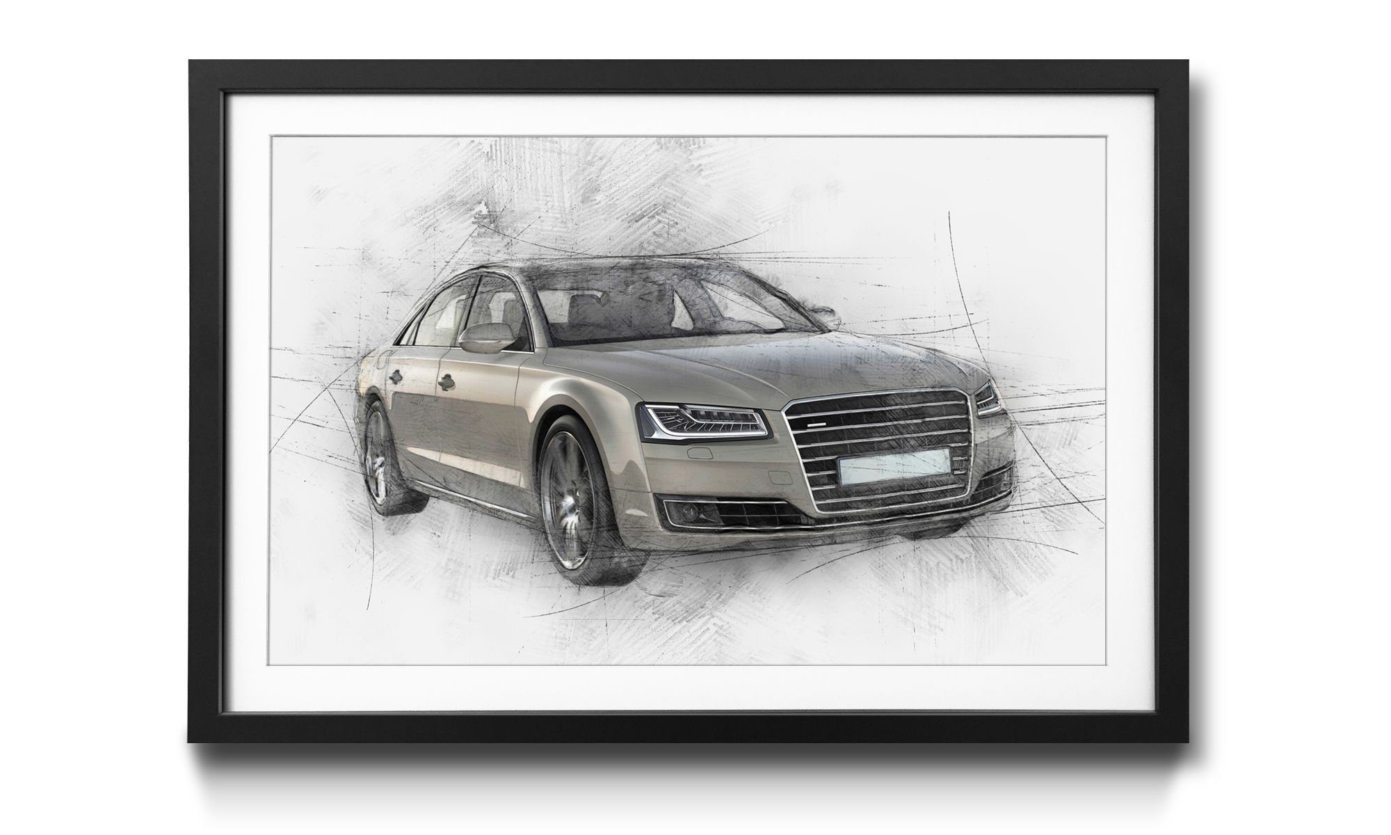 WandbilderXXL Bild mit Rahmen New A Eight, Auto, Wandbild, in 4 Größen erhältlich